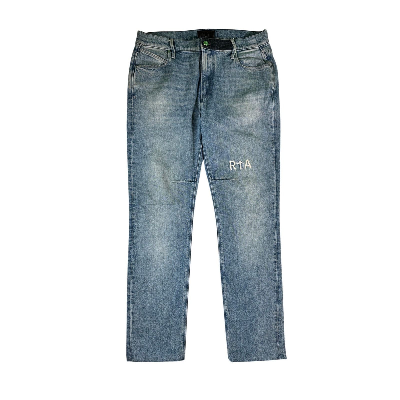 Rta RTA Embroidered Logo Light Wash Jeans Size US 32 / EU 48 - 1 Thumbnail