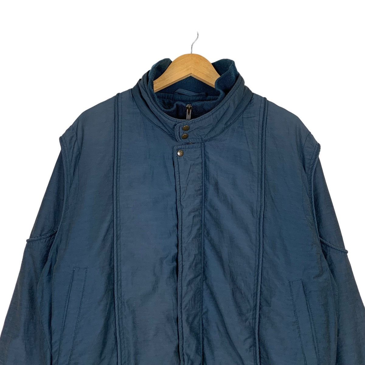Japanese Brand LONE RICH Blue Parachute Bomber Jacket #1097-C50 Size US L / EU 52-54 / 3 - 2 Thumbnail