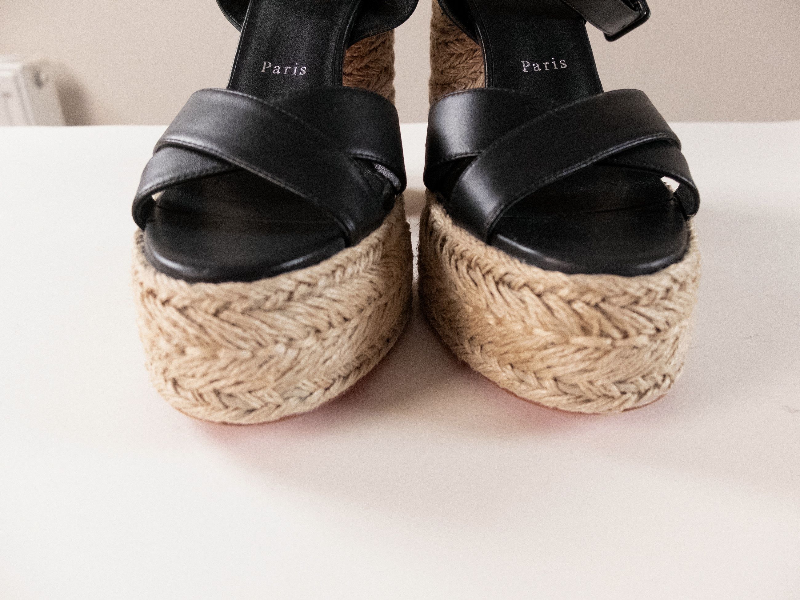 Christian Louboutin CHRISTIAN LOUBOUTIN Super Mariza black leather sandals Size US 10 / IT 40 - 8 Thumbnail