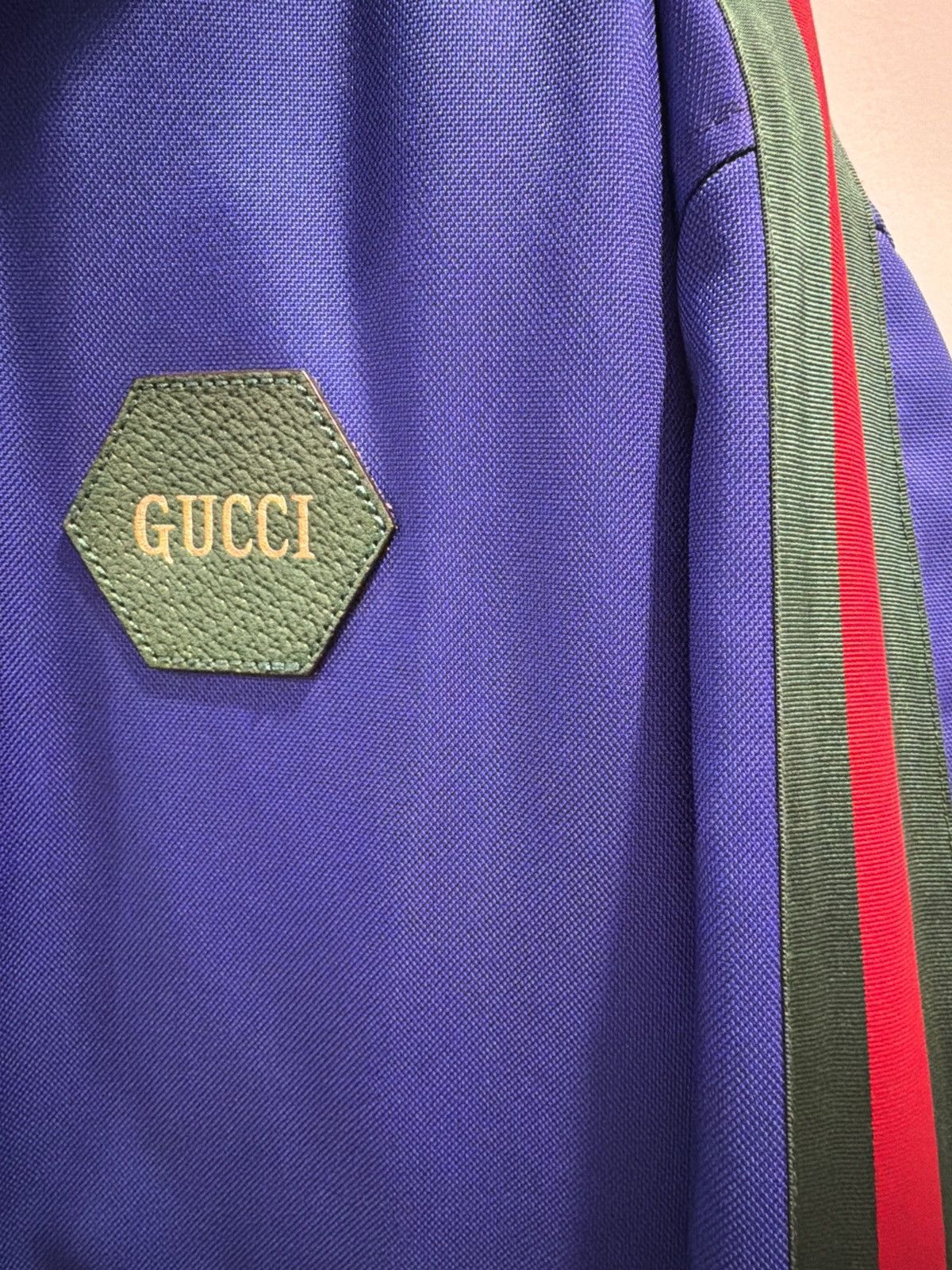 Gucci “Gucci Blue Web Stripe Hooded Jacket / Windbreaker – New” Size US M / EU 48-50 / 2 - 3 Thumbnail