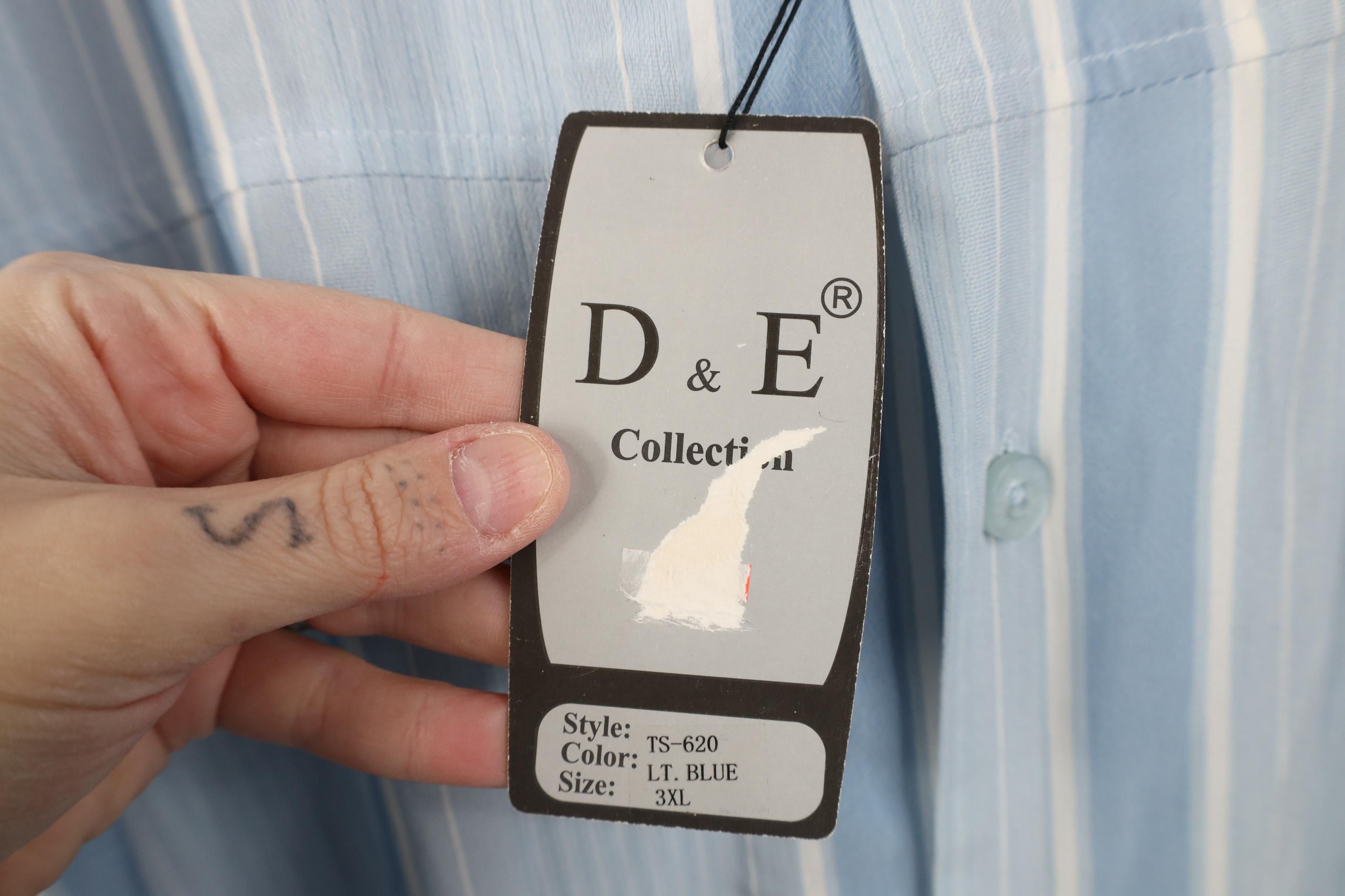 Vintage Deadstock Vintage 90s Y2K Streetwear Collar Button Shirt Size US XXL / EU 58 / 5 - 4 Thumbnail