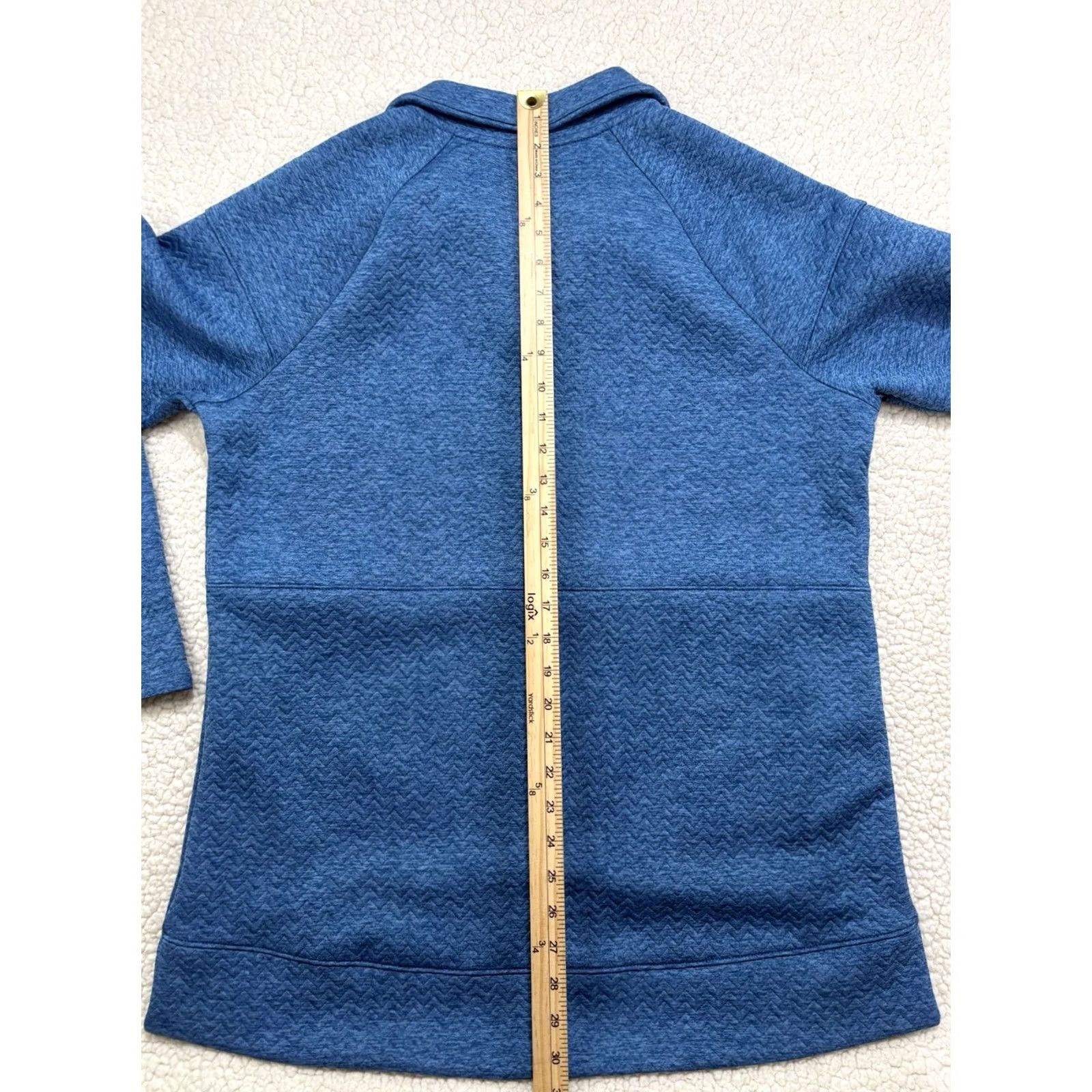 Vintage L.L. Bean Marine Blue Half-Zip Quilted Pullover Sweatshirt Womens L Size L / US 10 / IT 46 - 8 Thumbnail