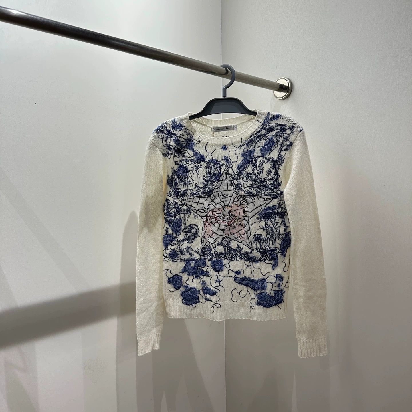 Christian Dior Monsieur CD mar561 Star-embroidered Cashmere Sweater 34 Size XS / US 0-2 / IT 36-38 - 1 Thumbnail