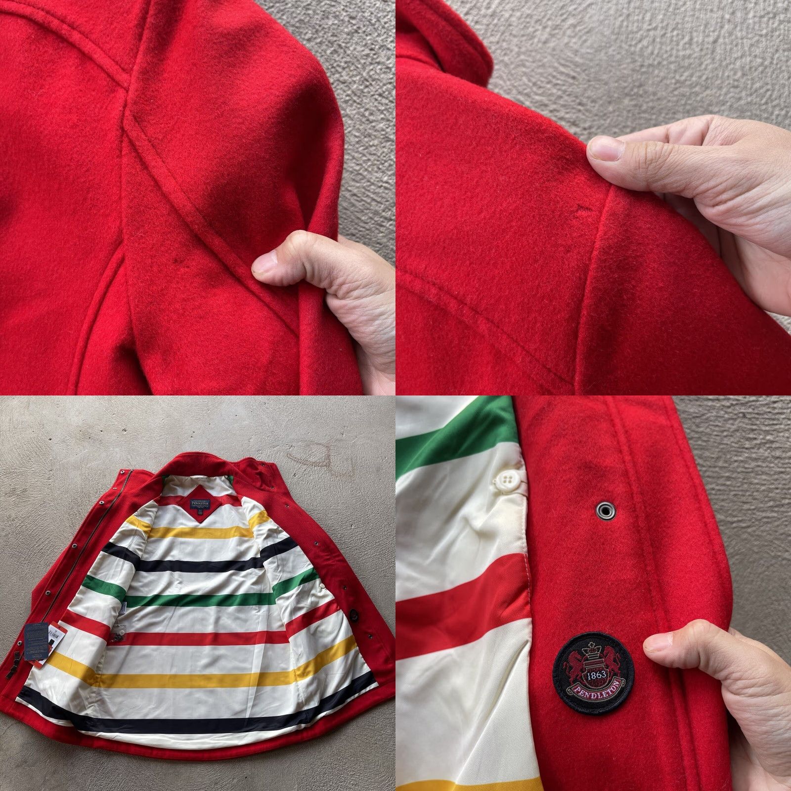 Pendleton Pendleton Jacket Womens Medium Red Cascade Wool Long Coat Zip Lined Pockets Casual Travel Workwear Capes & Coats Mens Women? Size M / US 6-8 / IT 42-44 - 8 Thumbnail