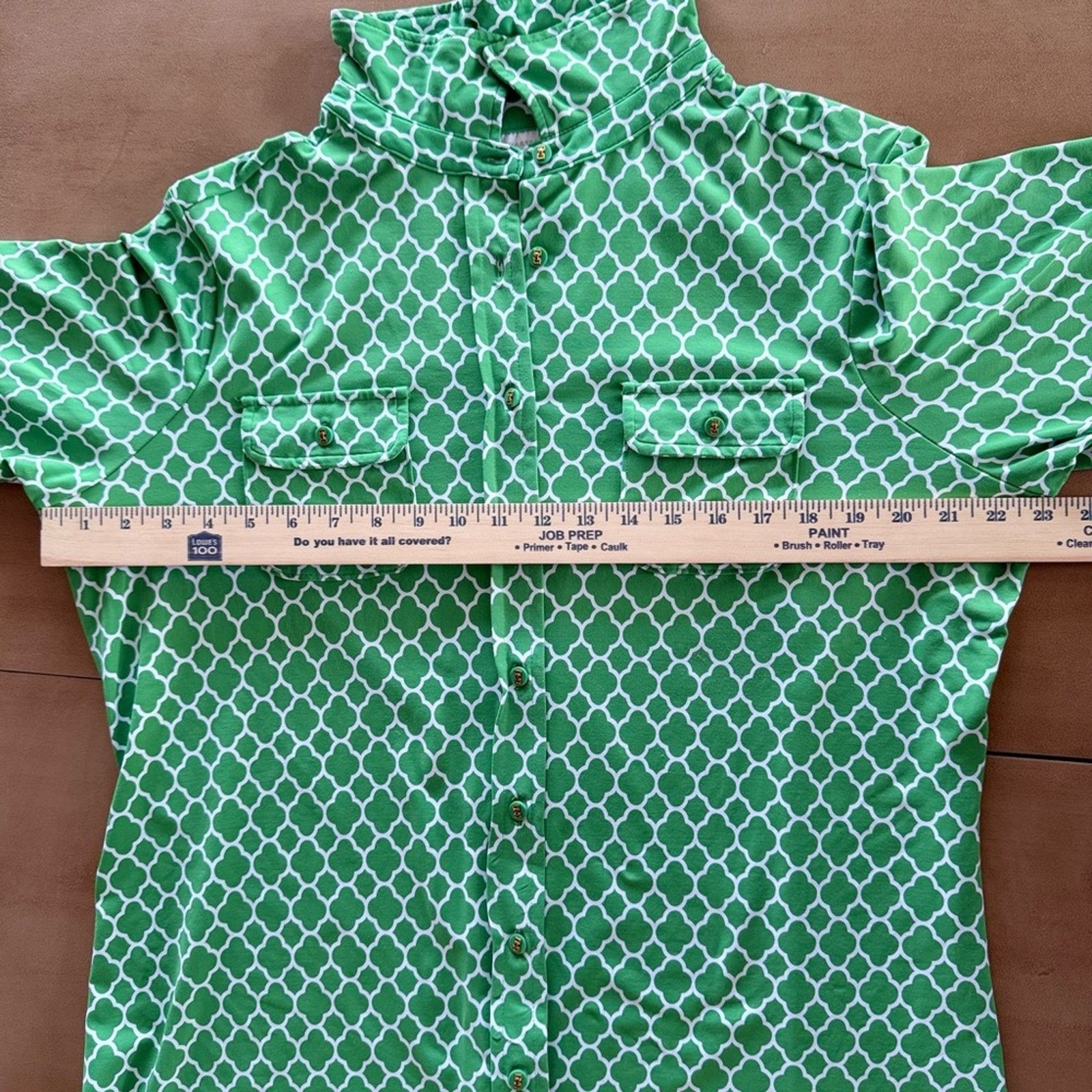 Other Vintage Charter Club Women’s 3x Green & White Button-Down Size 3XL / US 20-22 - 6 Thumbnail