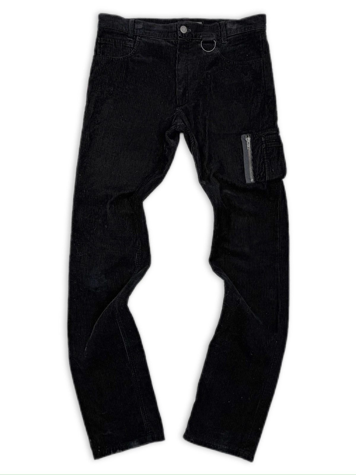 Raf Simons AW04 Raf Simons ‘Waves’ D-Ring Black Corduroy M-A1 Pants Size US 32 / EU 48 - 1 Thumbnail