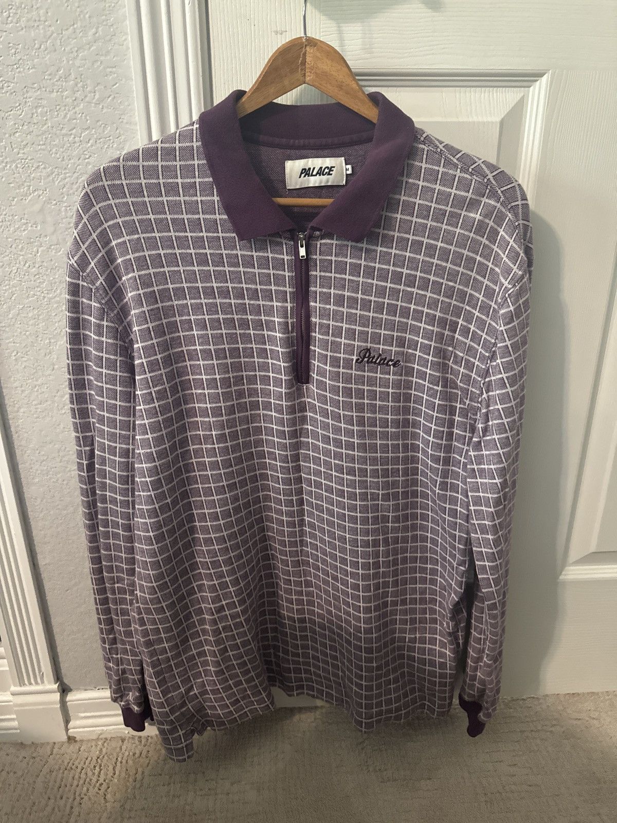Palace Palace patterned knit zip polo | Grailed