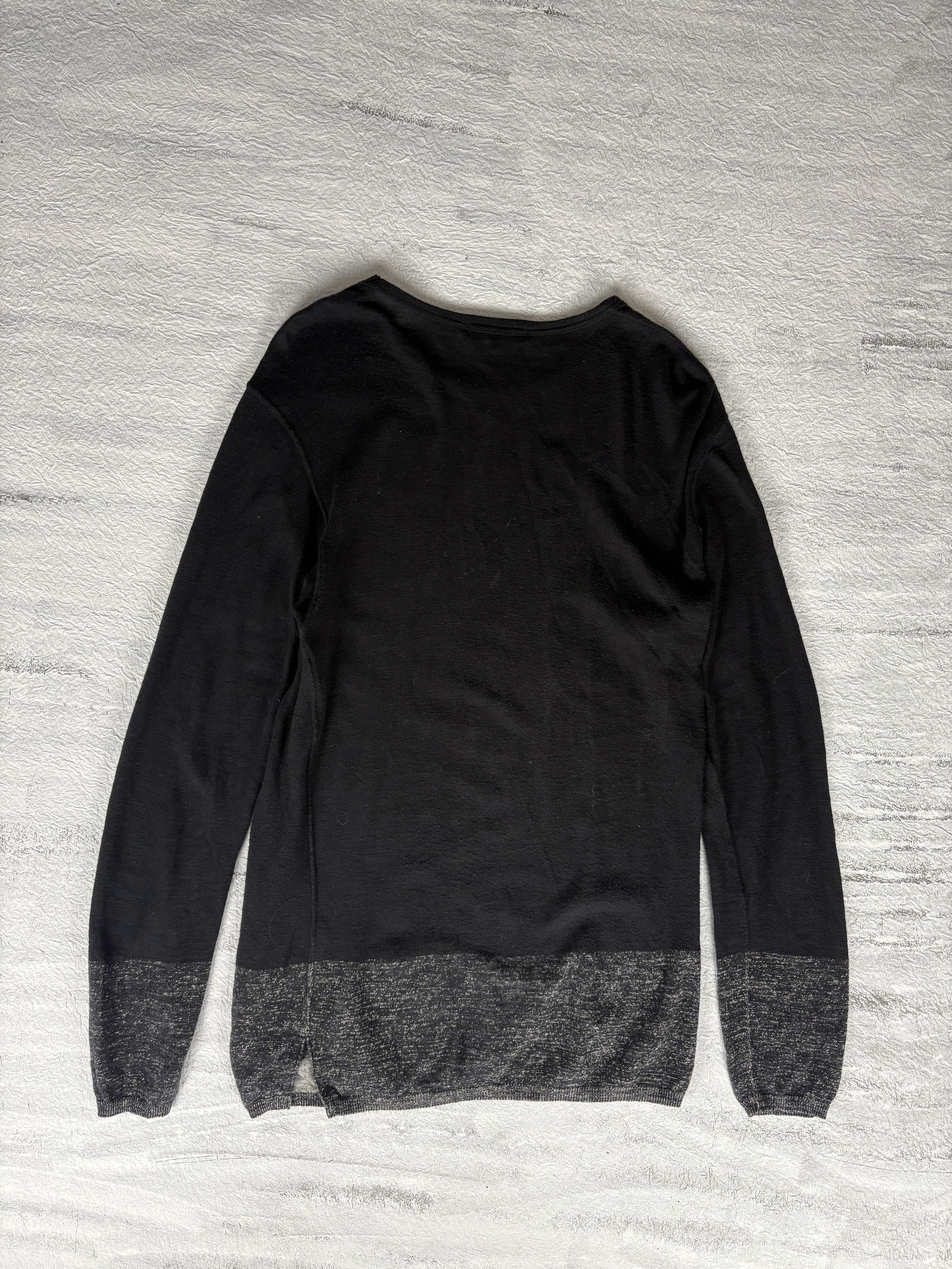 Comme des Garcons Comme des Garcons Homme Lightweight Knitted Sweatshirt Black Size US M / EU 48-50 / 2 - 7 Thumbnail