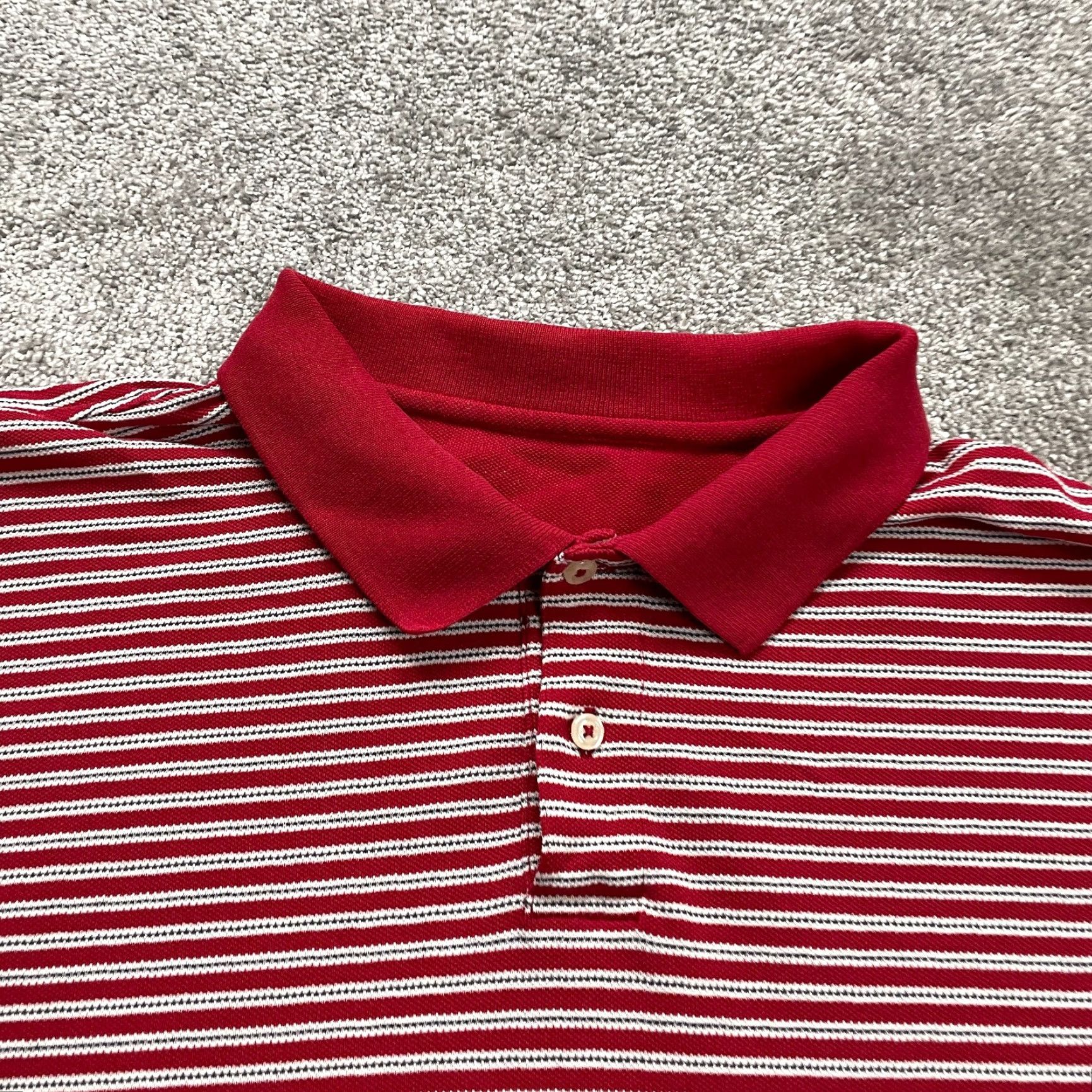 Vintage Unbranded Polo Shirt Mens 2XL Red Striped Short Sleeve Collared Active Golf Top Shirts Polo Shirt Mens 2XL Red Striped Short Sleeve Collared Golf Top Size US XXL / EU 58 / 5 - 3 Thumbnail