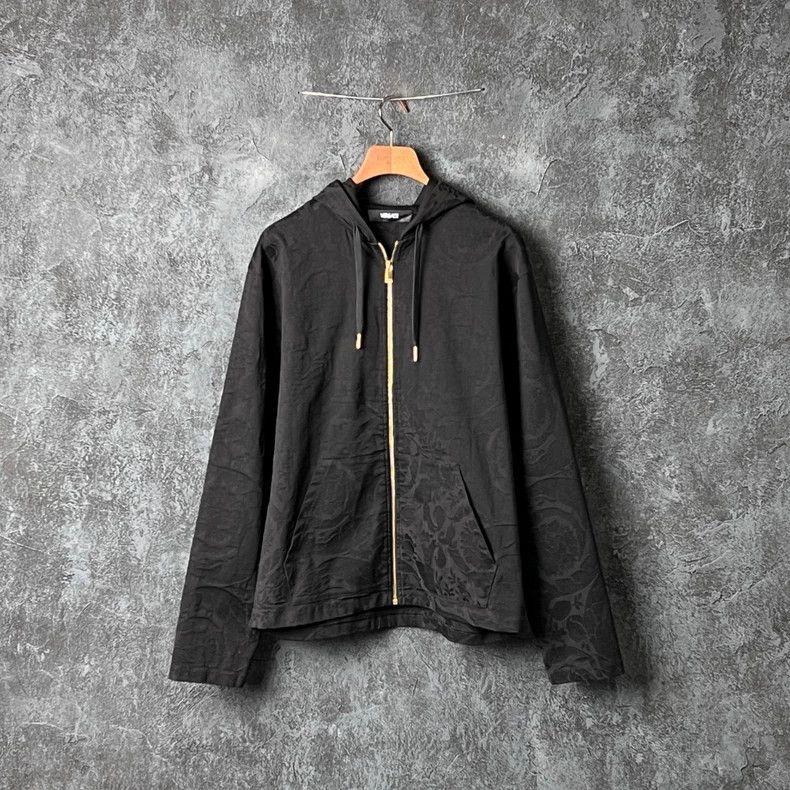 Versace Versace Dark drawstring hooded sweatshirt jacket Size US M / EU 48-50 / 2 - 1 Thumbnail