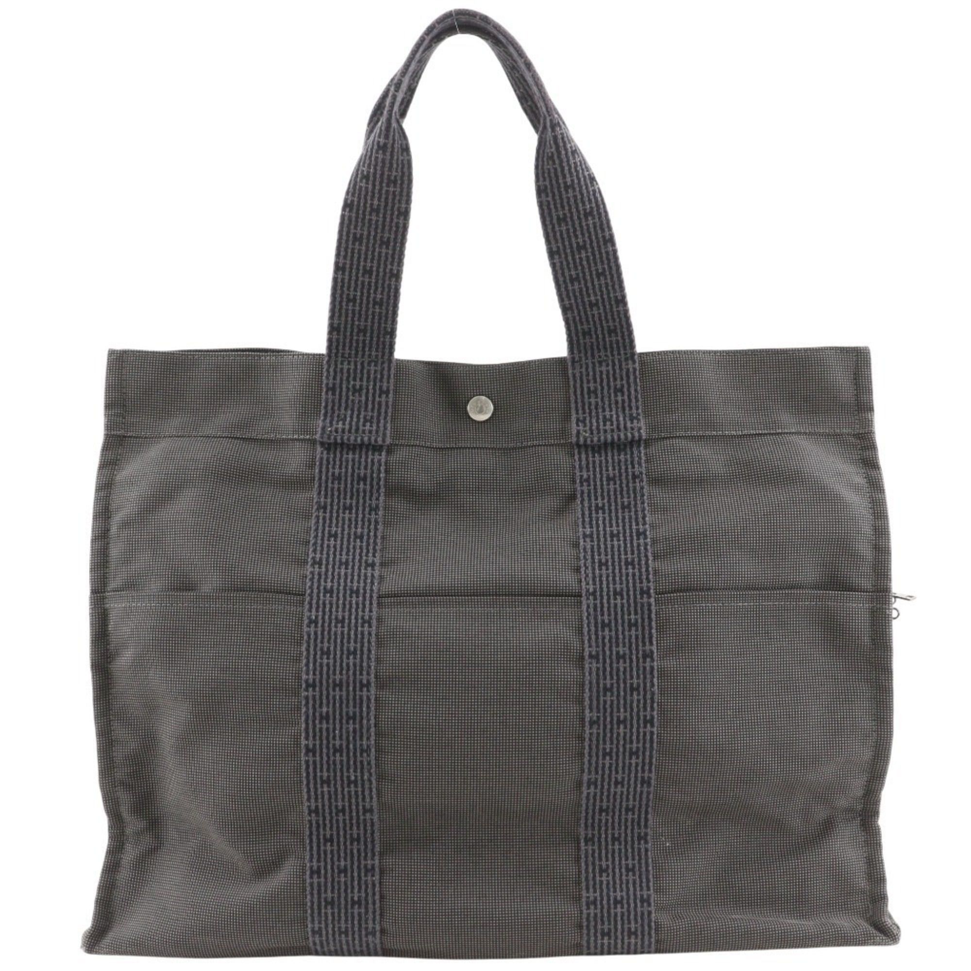 Hermes Hermes Airline GM Tote Bag Nylon Canvas Gray A4 Snap Button HerlineGM Unisex Size ONE SIZE - 1 Thumbnail
