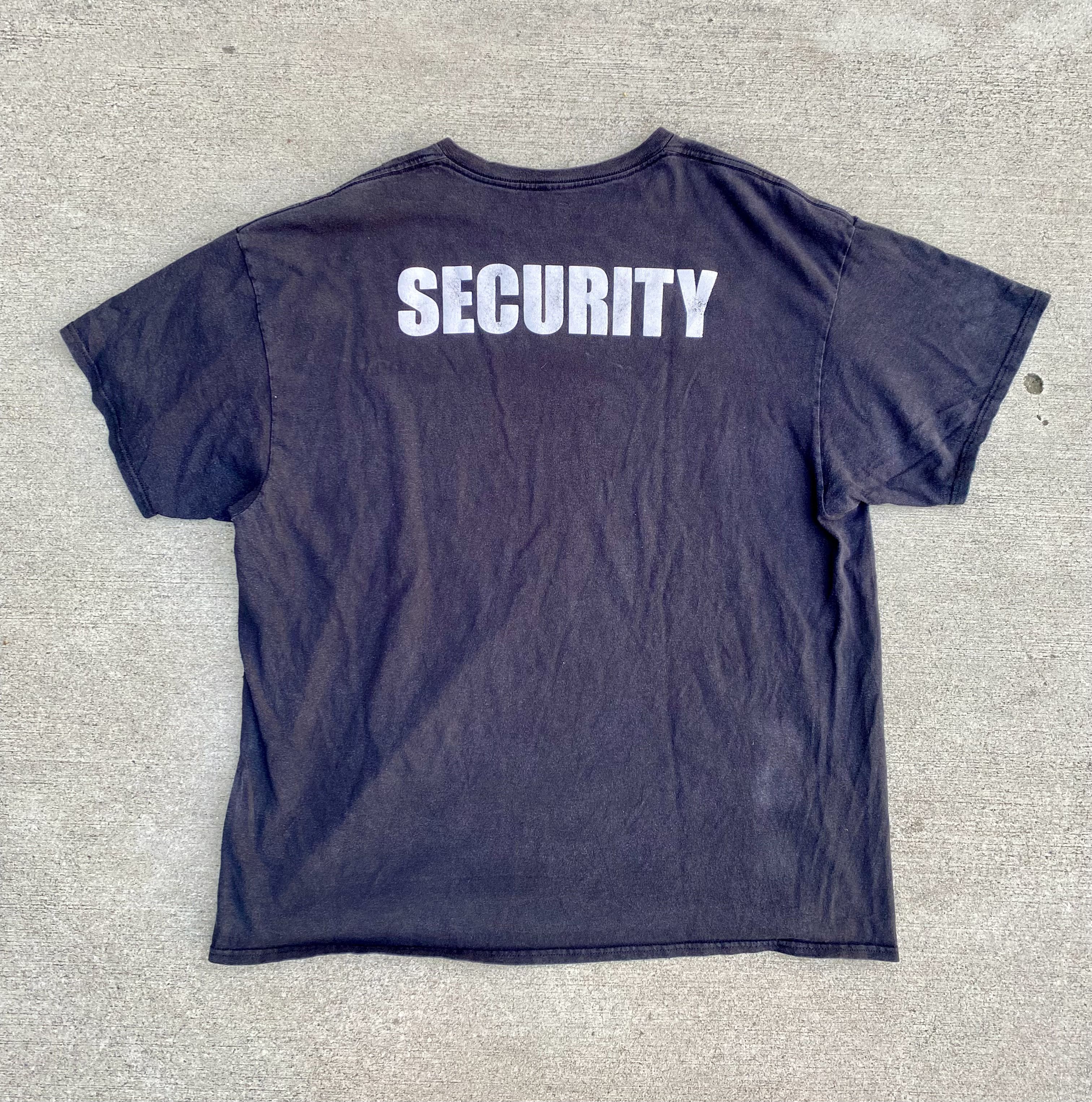 Vintage Distressed Security Graphic T-Shirt Black Size L Size US L / EU 52-54 / 3 - 3 Thumbnail