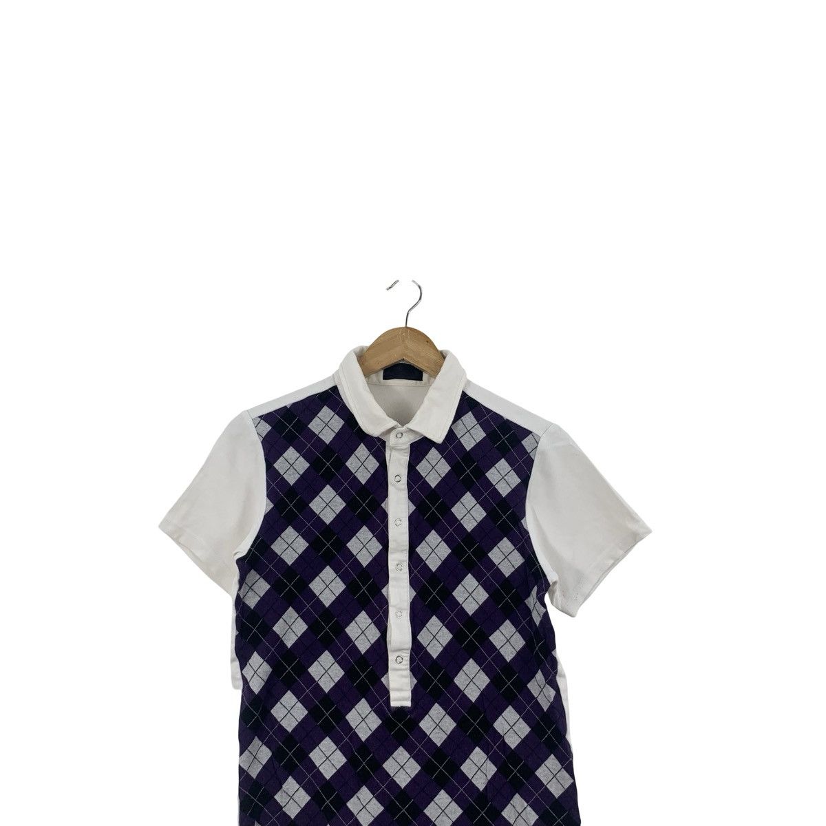 Other ATELIER SAB MEN A.S.M Japanese Designer Argyle Pattern Polo Size US XS / EU 42 / 0 - 2 Thumbnail
