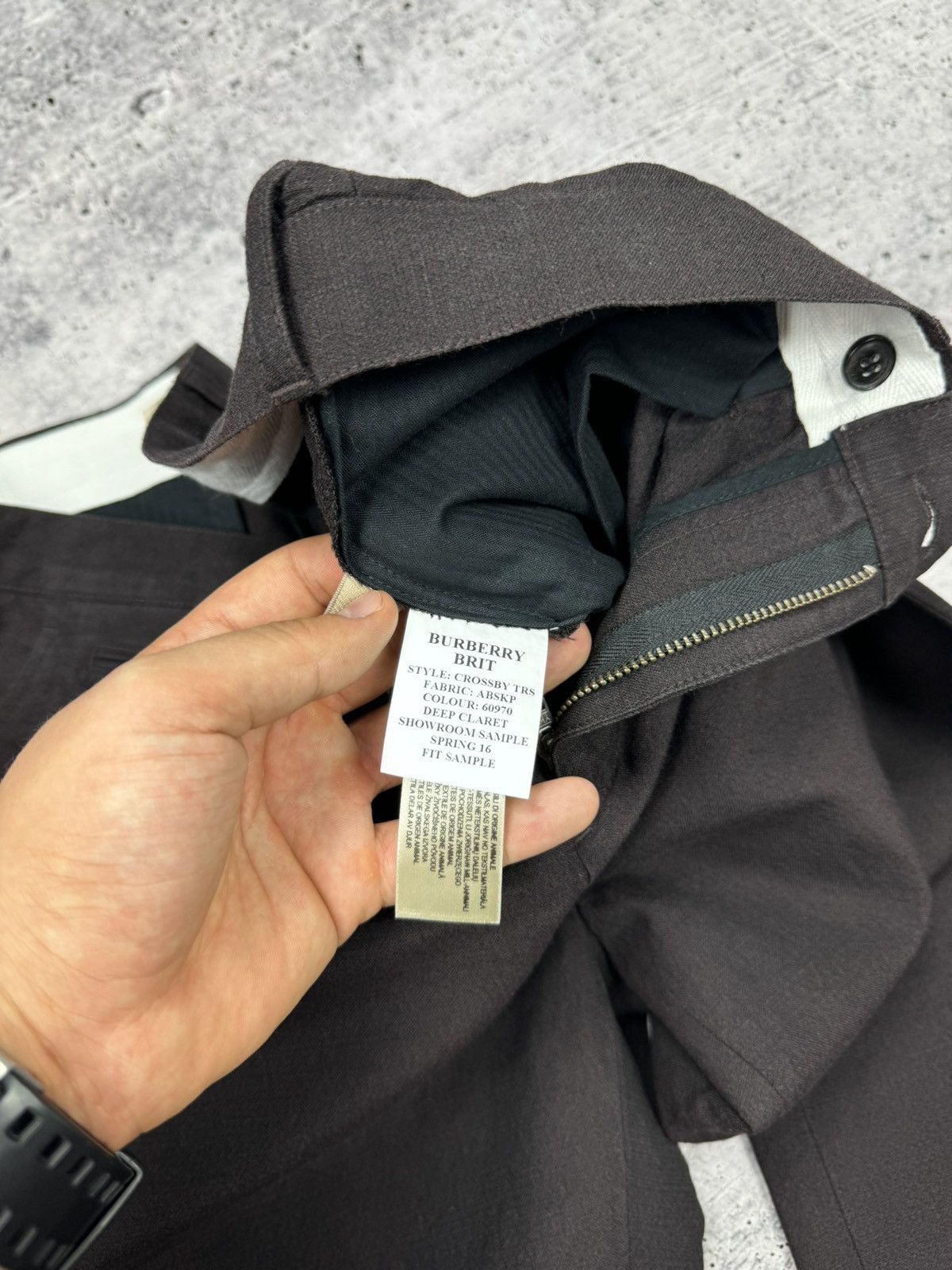 Burberry Vintage Burberry Brit Leather Pocket Tab Suit Pants Trousers Size US 32 / EU 48 - 14 Thumbnail