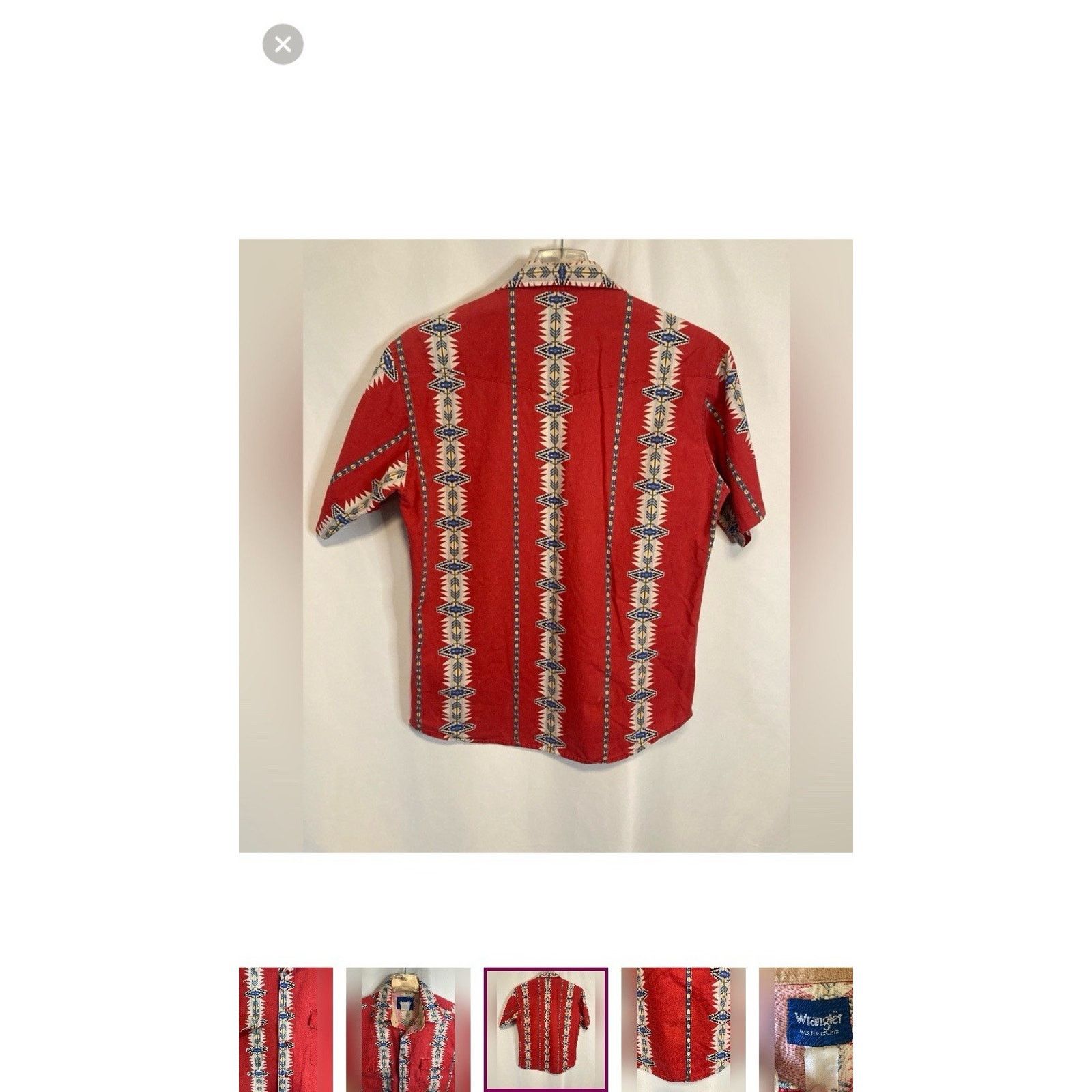 Wrangler Wrangler Brushpopper Shirt L/XL Aztec Western Pearl Snap USA Size US L / EU 52-54 / 3 - 7 Thumbnail