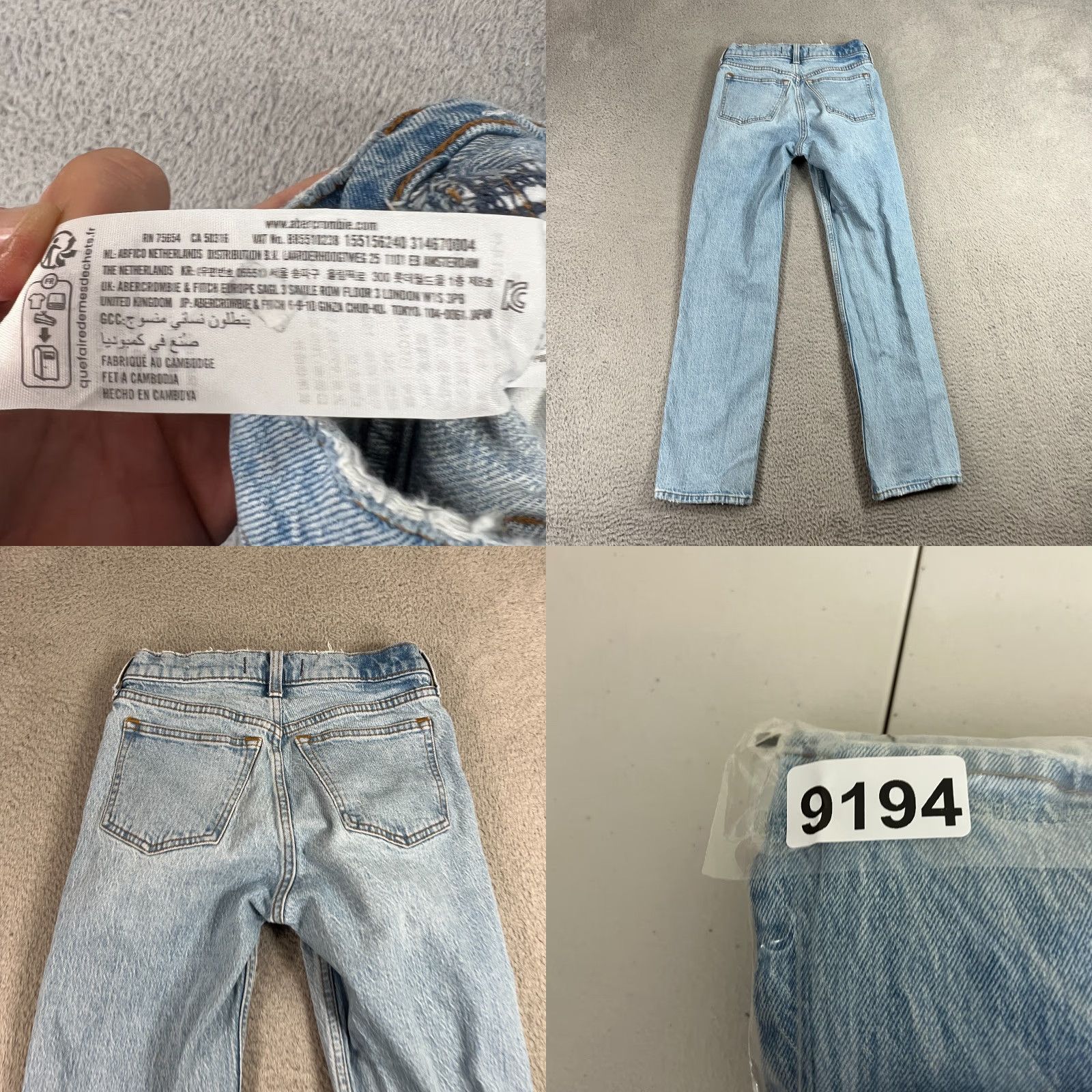 Abercrombie & Fitch Abercrombie & Fitch The 90s Straight Mid Rise Blue Denim Jeans Women 00 Size 24" / US 00 / IT 34 - 8 Thumbnail