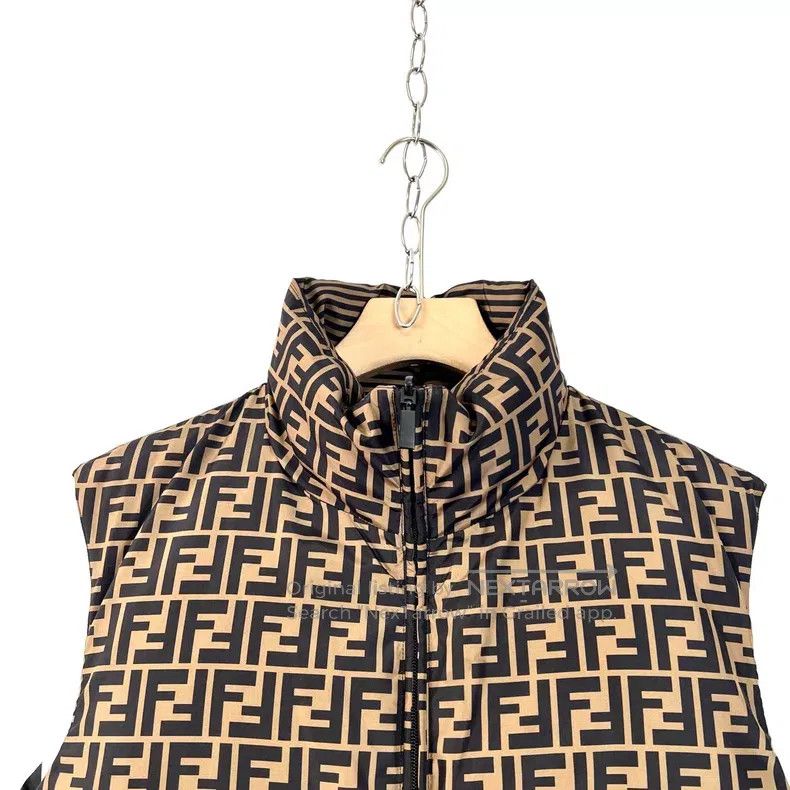 Fendi Fendi Brown Classic Monogram Teddy Down Vest Size US M / EU 48-50 / 2 - 3 Thumbnail