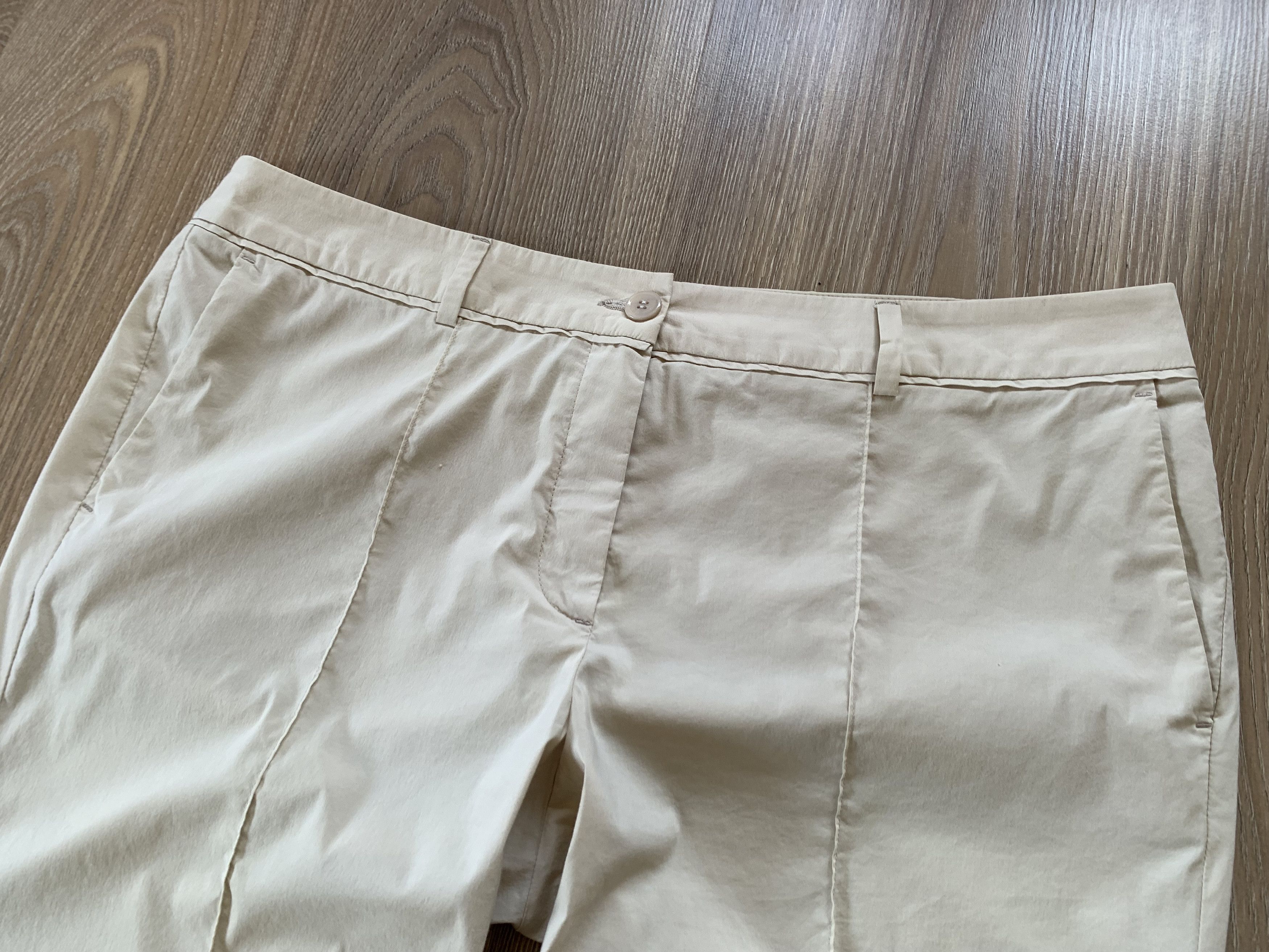 Luisa Cerano Luisa Cerano Ultra Light Beige Trousers Pants Size 34" / US 12 / IT 48 - 4 Thumbnail
