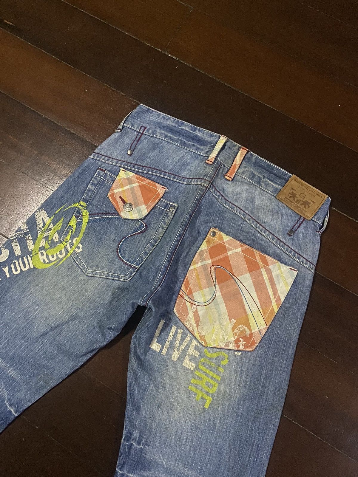 Gotcha × Japanese Brand × Vintage Vintage Gotcha Suf Back Embroidered Denim Jeans Size US 34 / EU 50 - 7 Thumbnail
