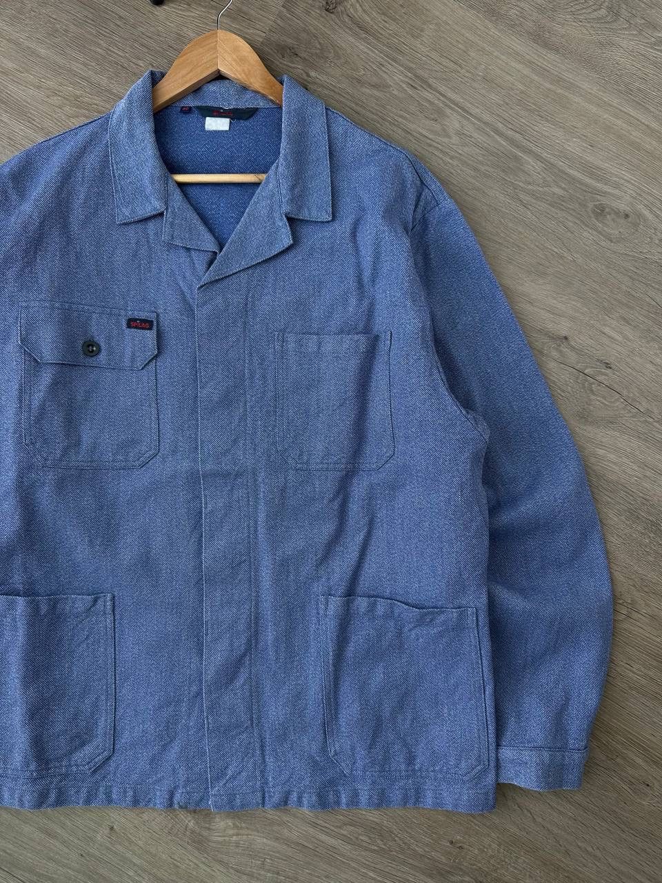 Japanese Brand × Vintage Vintage Japanese Blue Workwear 90’s Distressed Spilag Shirt Size US L / EU 52-54 / 3 - 7 Thumbnail
