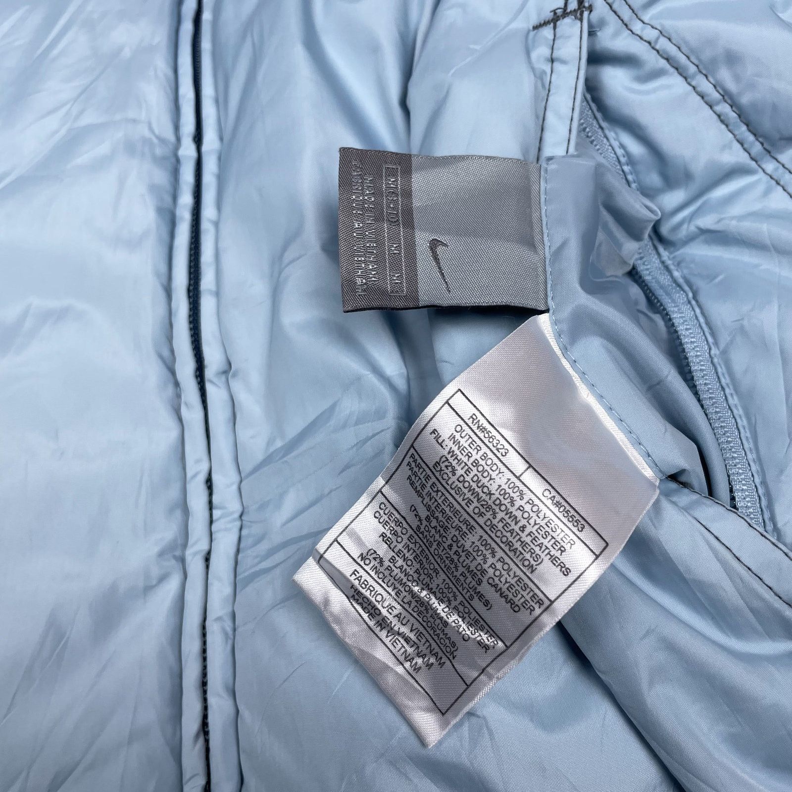 Nike × Vintage Nike Women's Blue Swoosh Full Zip Puffer Vest Medium (8-10) Size M / US 6-8 / IT 42-44 - 7 Thumbnail
