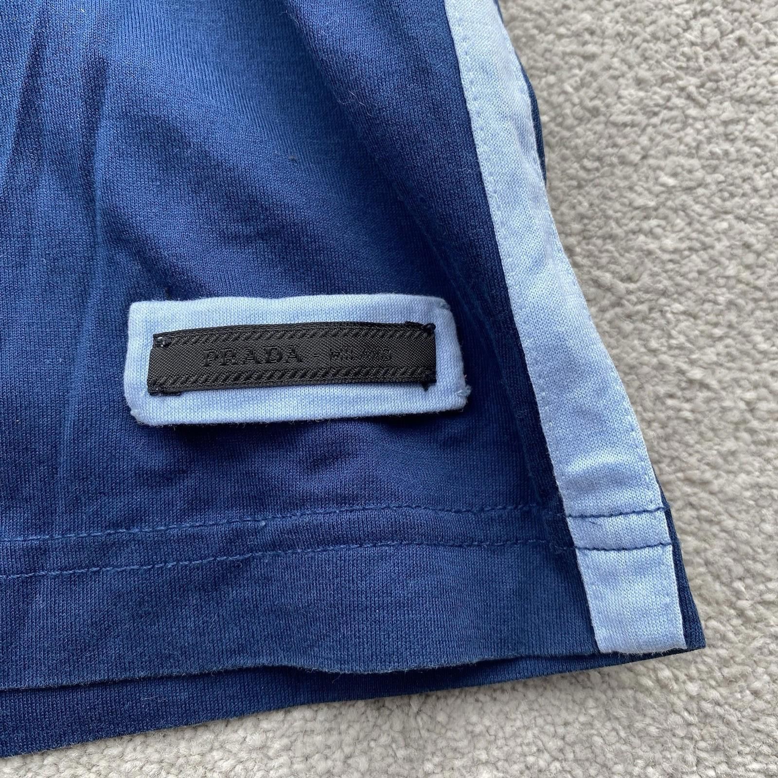 Prada Prada Polo Shirt Tonal Blue Size XL Size US M / EU 48-50 / 2 - 3 Thumbnail