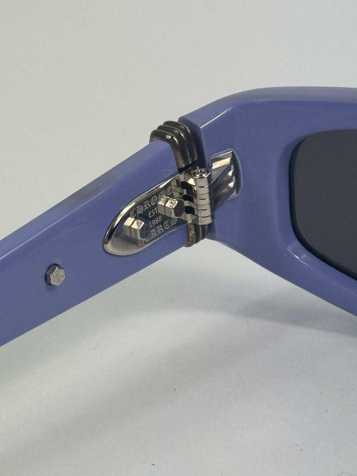 Chrome Hearts Lilac Sterling Silver Stars Hardware Roller Sunglasses RARE Size ONE SIZE - 8 Thumbnail