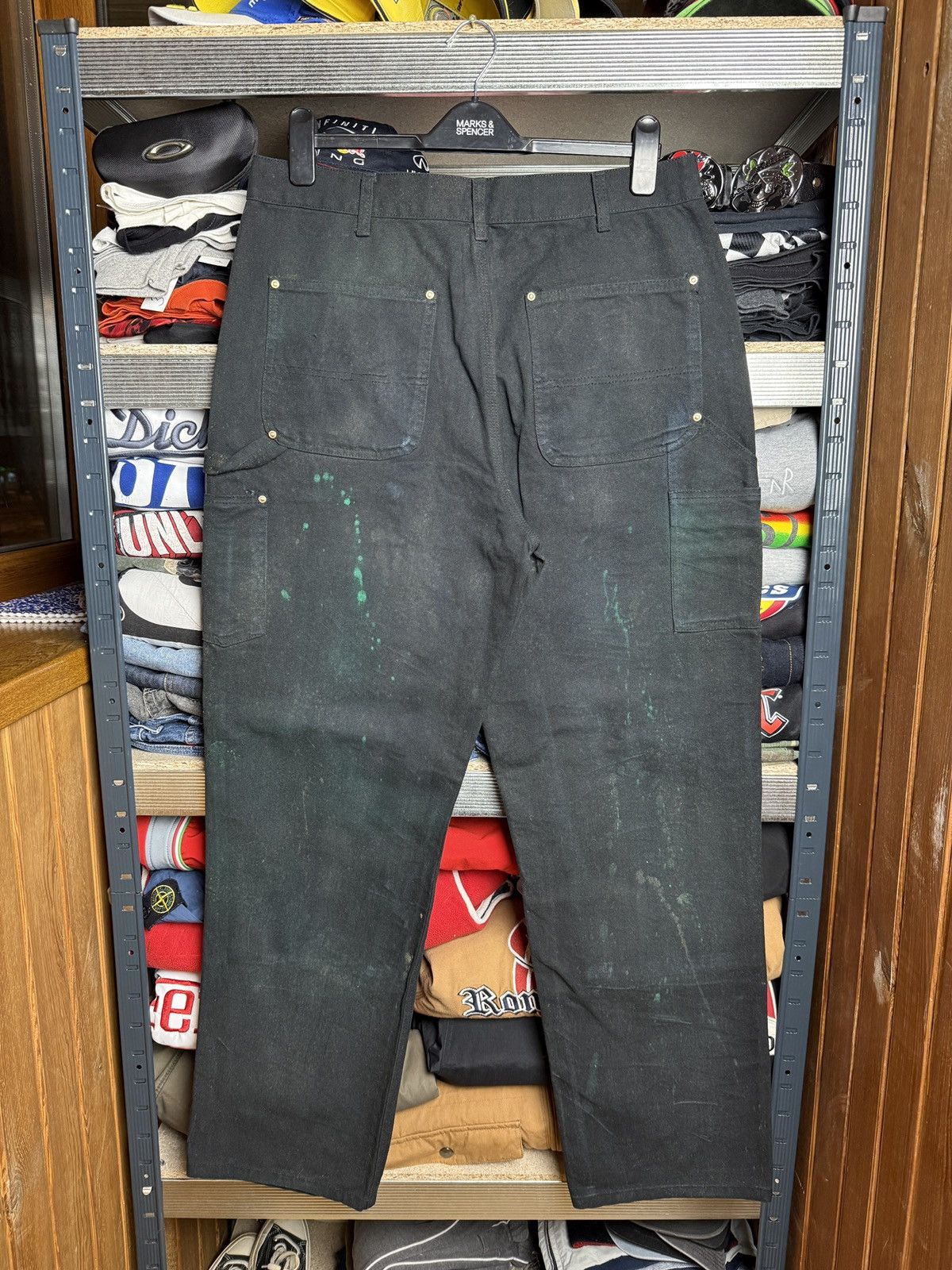 Carhartt VINTAGE FADED CARHARTT DOUBLE KNEE DENIM CARPENTER Size US 34 / EU 50 - 2 Thumbnail