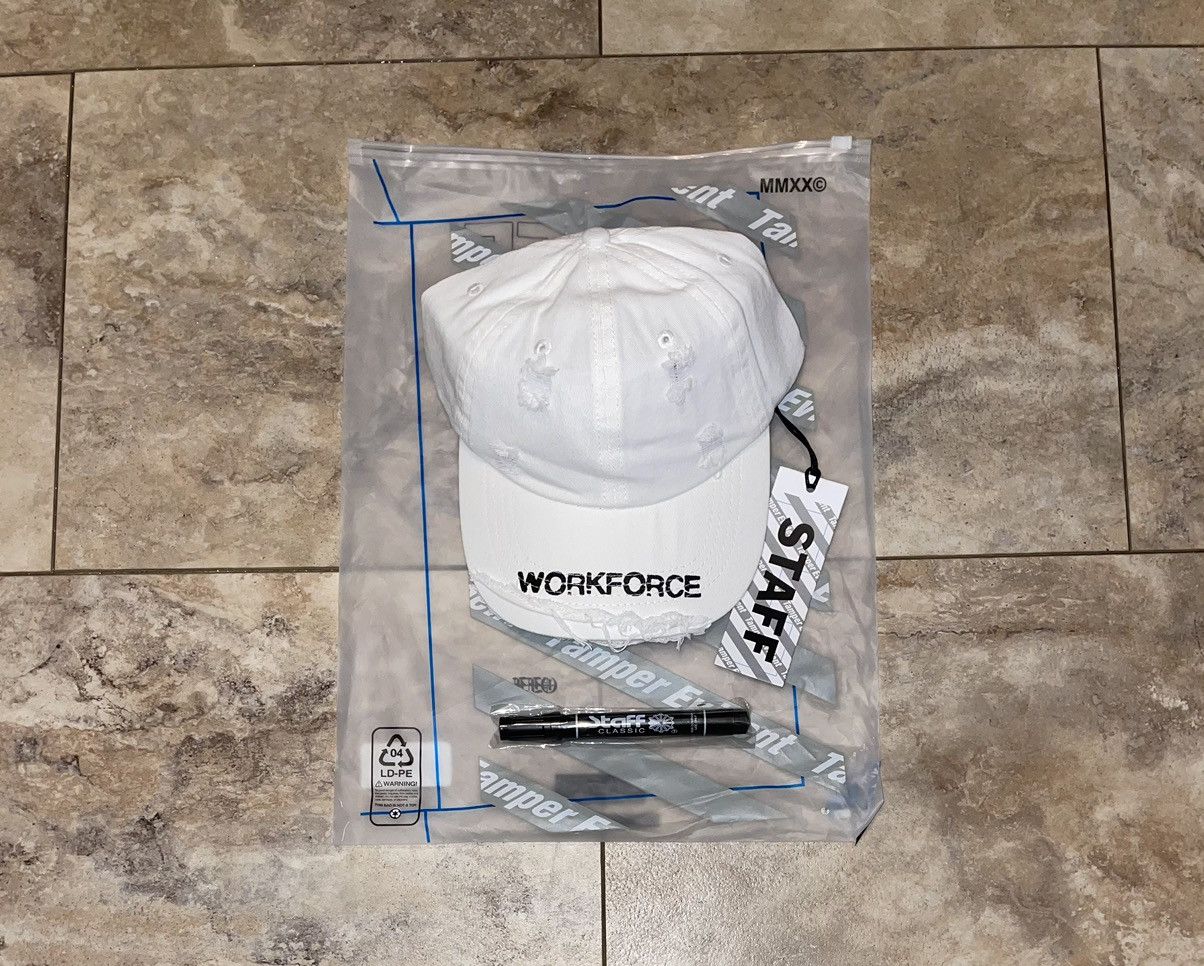 image of G59 Records x Pouya Uicideboy Merch Staff Workforce Self Made Cap Cream Staffworkforce, Men's