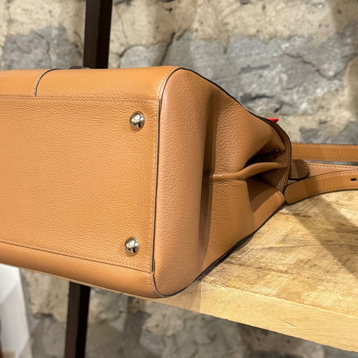 Delvaux Delvaux Brillant MM Brown Handbag With Strap & Hermès Twilly Size ONE SIZE - 9 Thumbnail