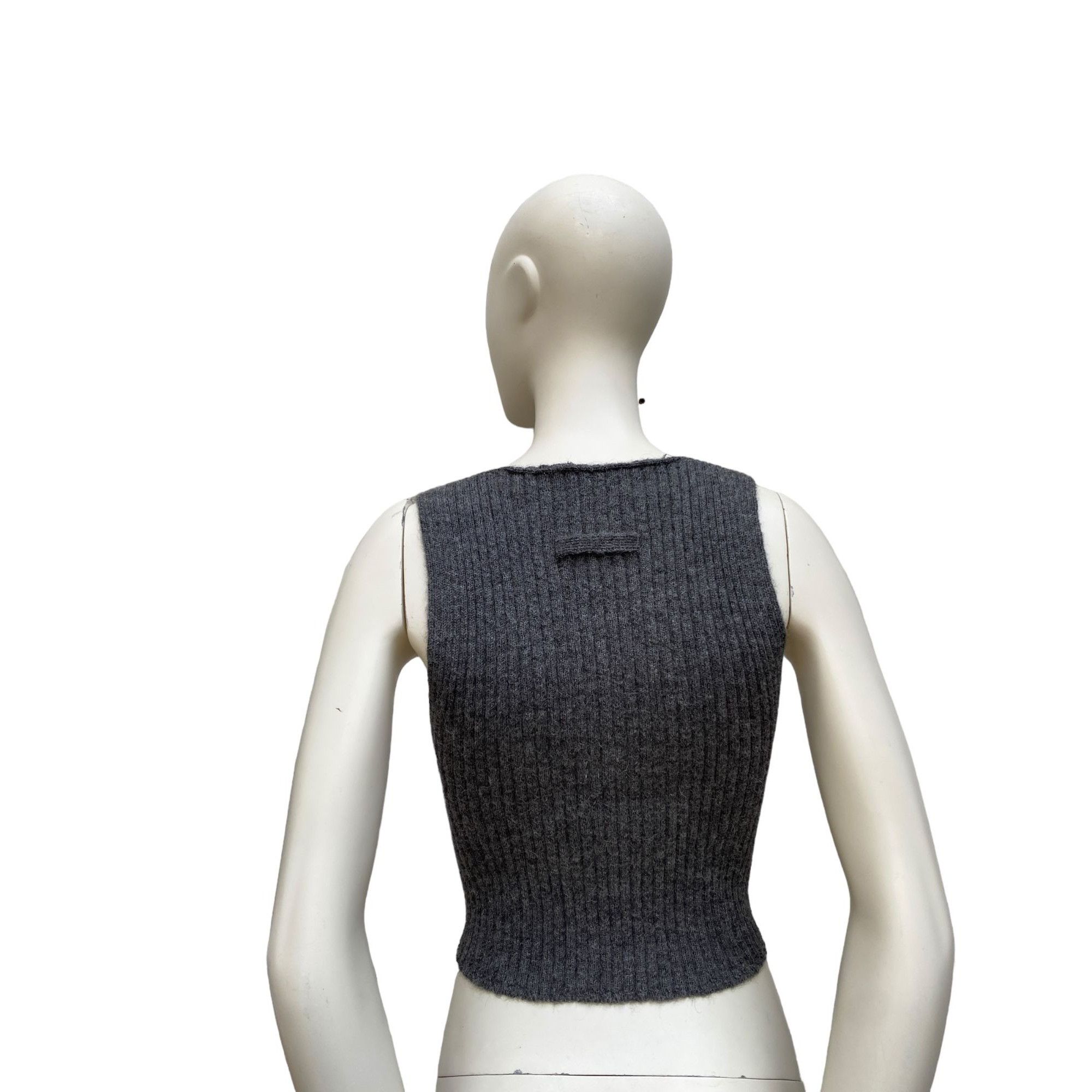 Jean Paul Gaultier Vintage Grey Maille Vest Knit Size M / US 6-8 / IT 42-44 - 5 Thumbnail