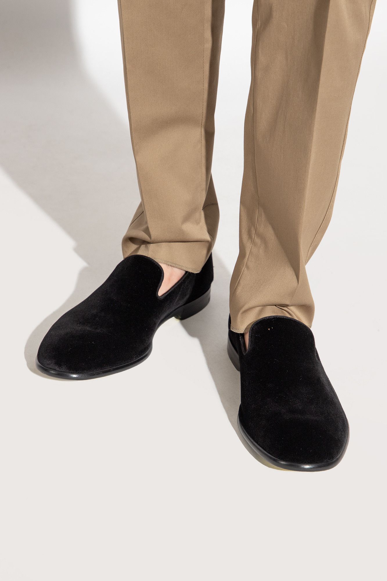Dolce & Gabbana o1s22i1n0225 Velvet Loafers in Black Size US 10 / EU 43 - 2 Thumbnail