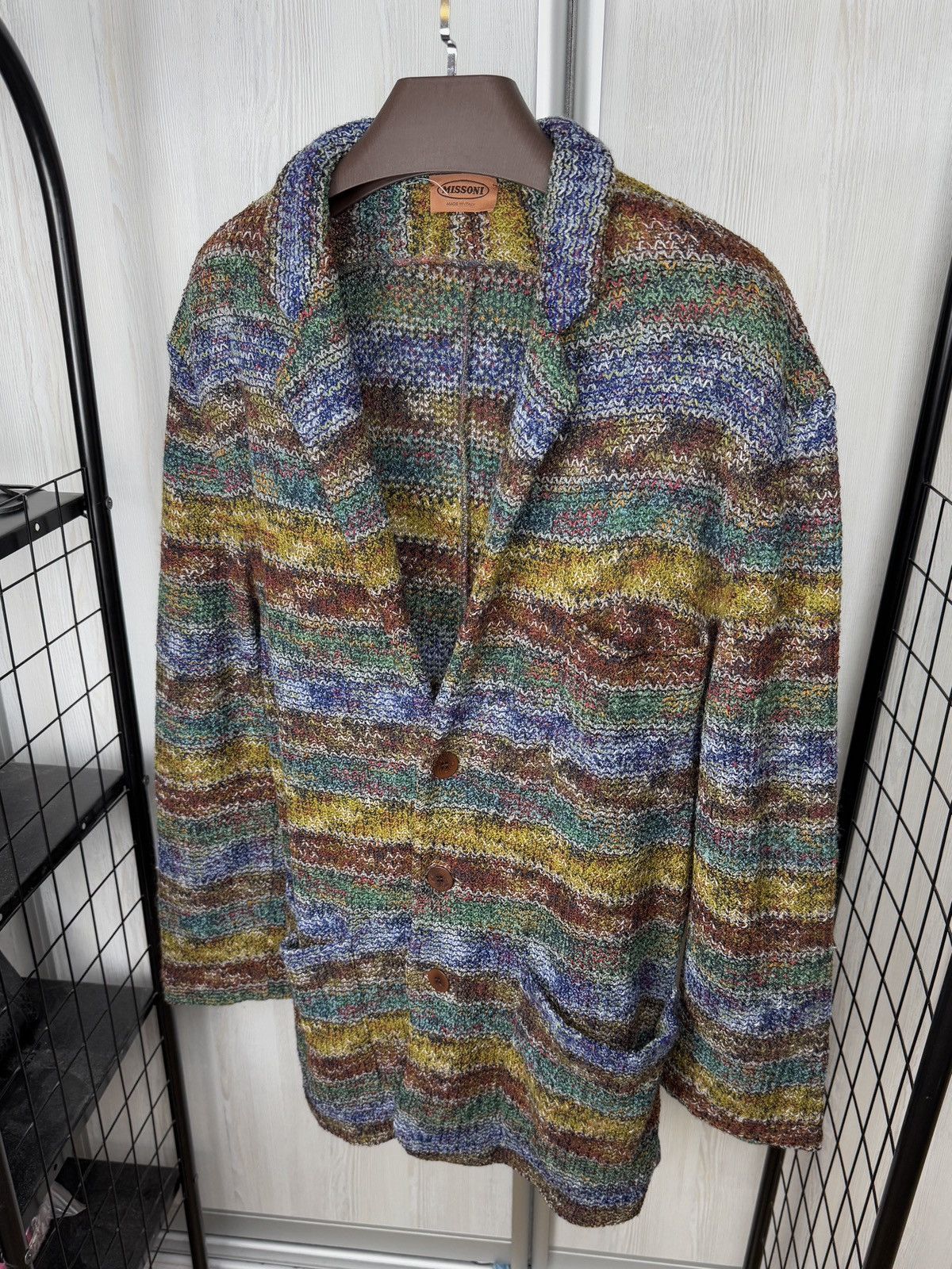 Missoni Missoni made in Italy multicolored knitted blazer cardigan Size US XL / EU 56 / 4 - 6 Thumbnail