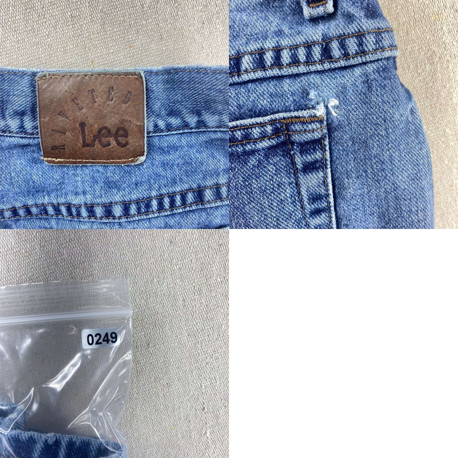 Lee VTG Lee Jeans Womens 18 Dark Blue Denim Pants Riveted High Rise USA Mom Jeans US Flag Theme Size 40" / US 18 - 8 Thumbnail