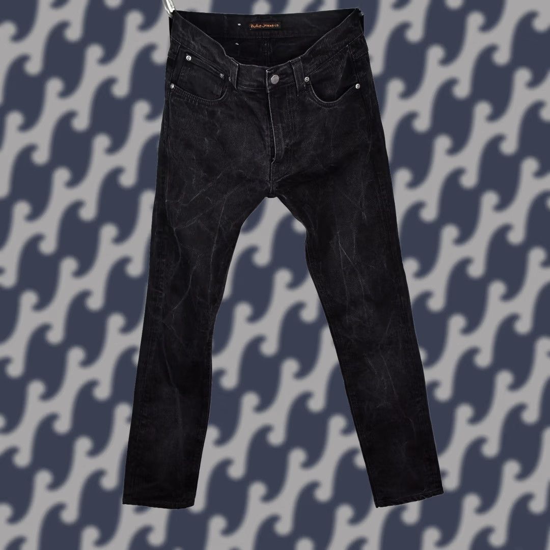 Nudie Jeans Nudie Jeans Lean Dean Dry Black Men's Jeans W32/L32 Skinny Classic 99%Cotton 1%Elastane Inseam 32 Black 2000s Vintage No N/A Size US 32 / EU 48 - 1 Thumbnail