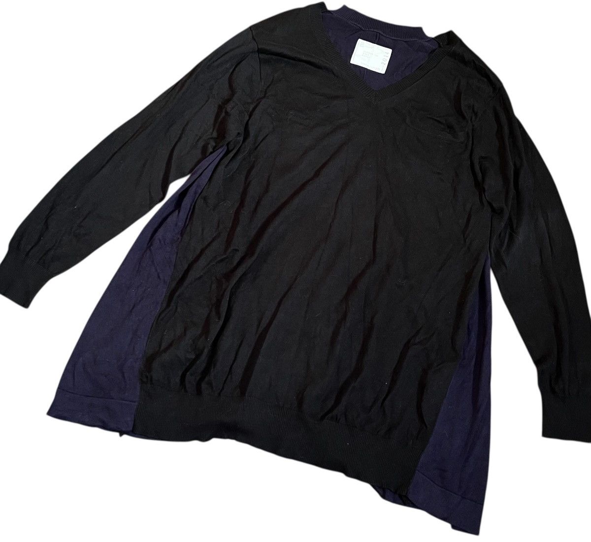 Sacai Vintage sacai hybrid two tone knitted sweater Size US M / EU 48-50 / 2 - 2 Thumbnail