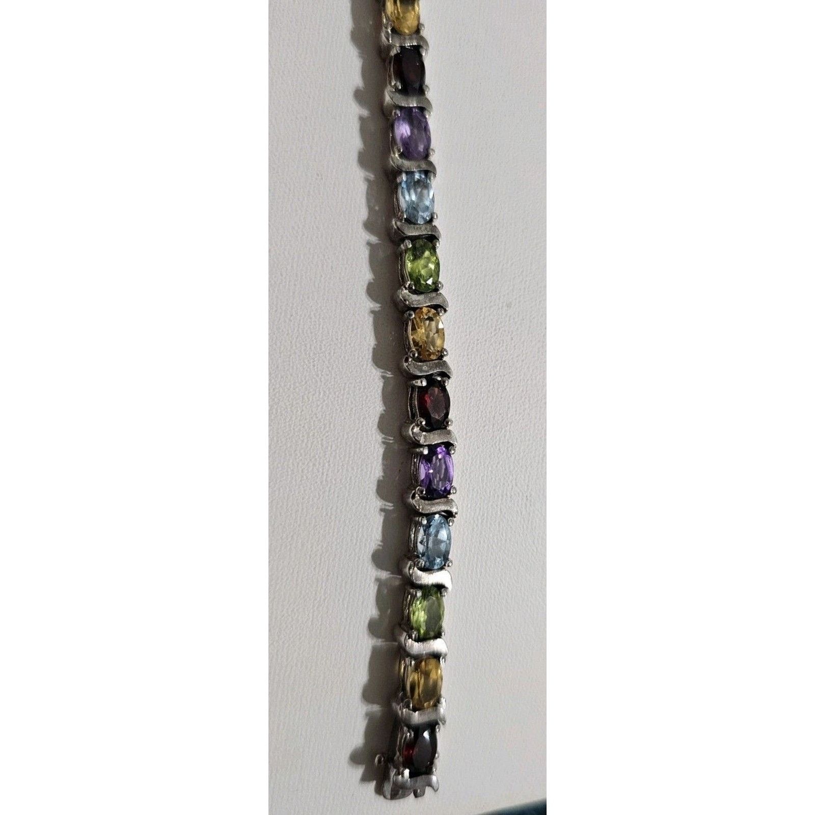 Other Multicolor Rainbow Crystal Sterling Silver Bracelet 925 Size ONE SIZE - 6 Thumbnail