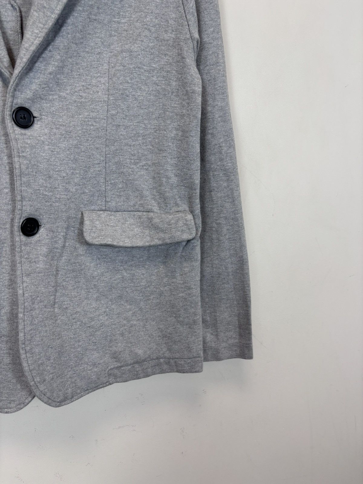 Japanese Brand Japanese Brand Men’s Minimalist Grey Cotton Blazer Jacket Size US S / EU 44-46 / 1 - 6 Thumbnail