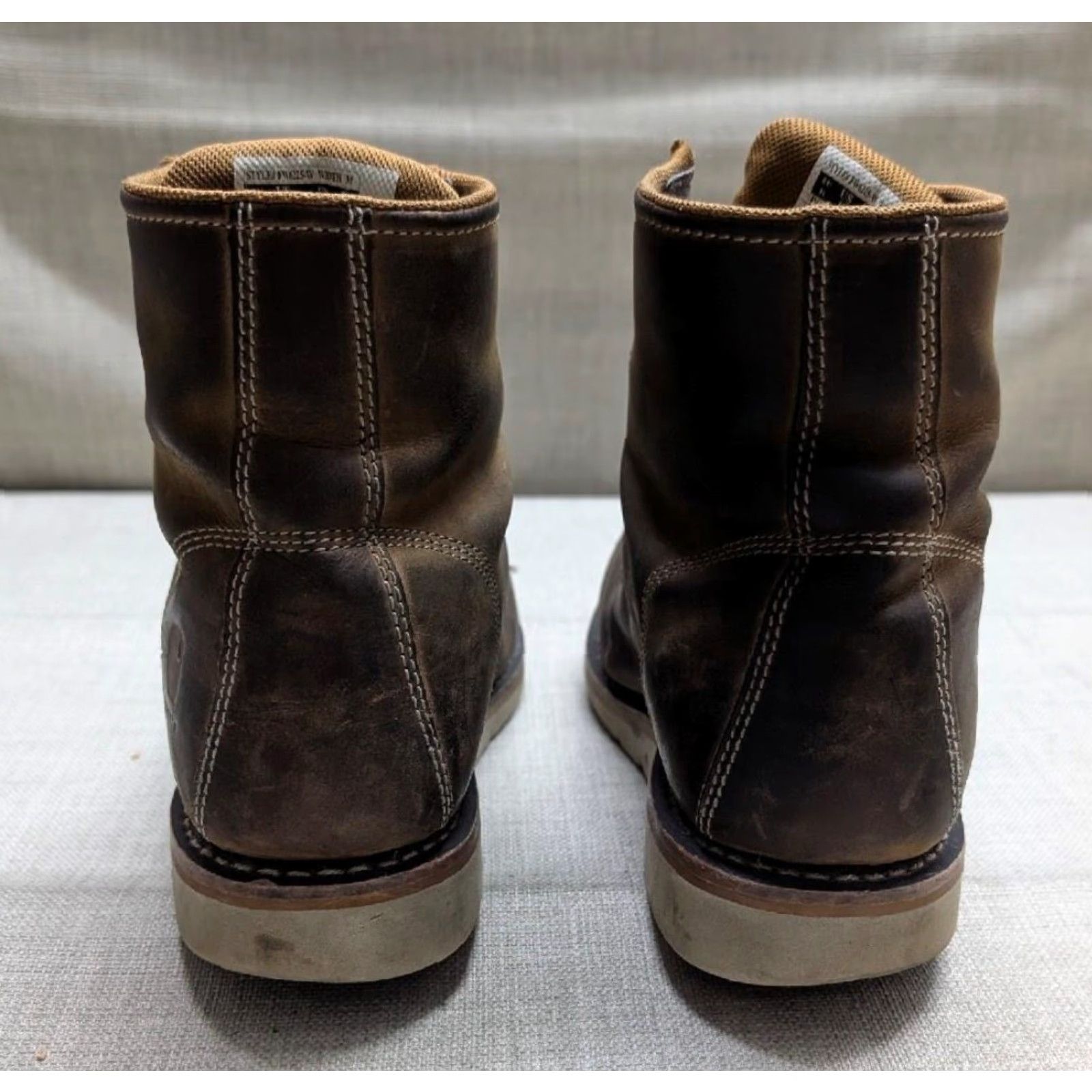 Carhartt Womens Carhartt Work Boots 10 M Brown Leather Safety Steel Toe FW6225 Mohican Moccasin Wedge Sole Workwear Womens Size US 10 / IT 40 - 7 Thumbnail