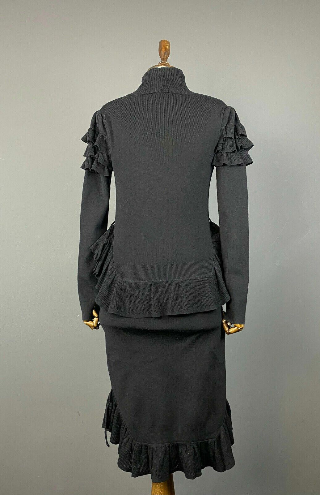Dsquared2 Dsquared2 Black Designer Lana Wool Stretch Maxi Dress Size M Size M / US 6-8 / IT 42-44 - 6 Thumbnail
