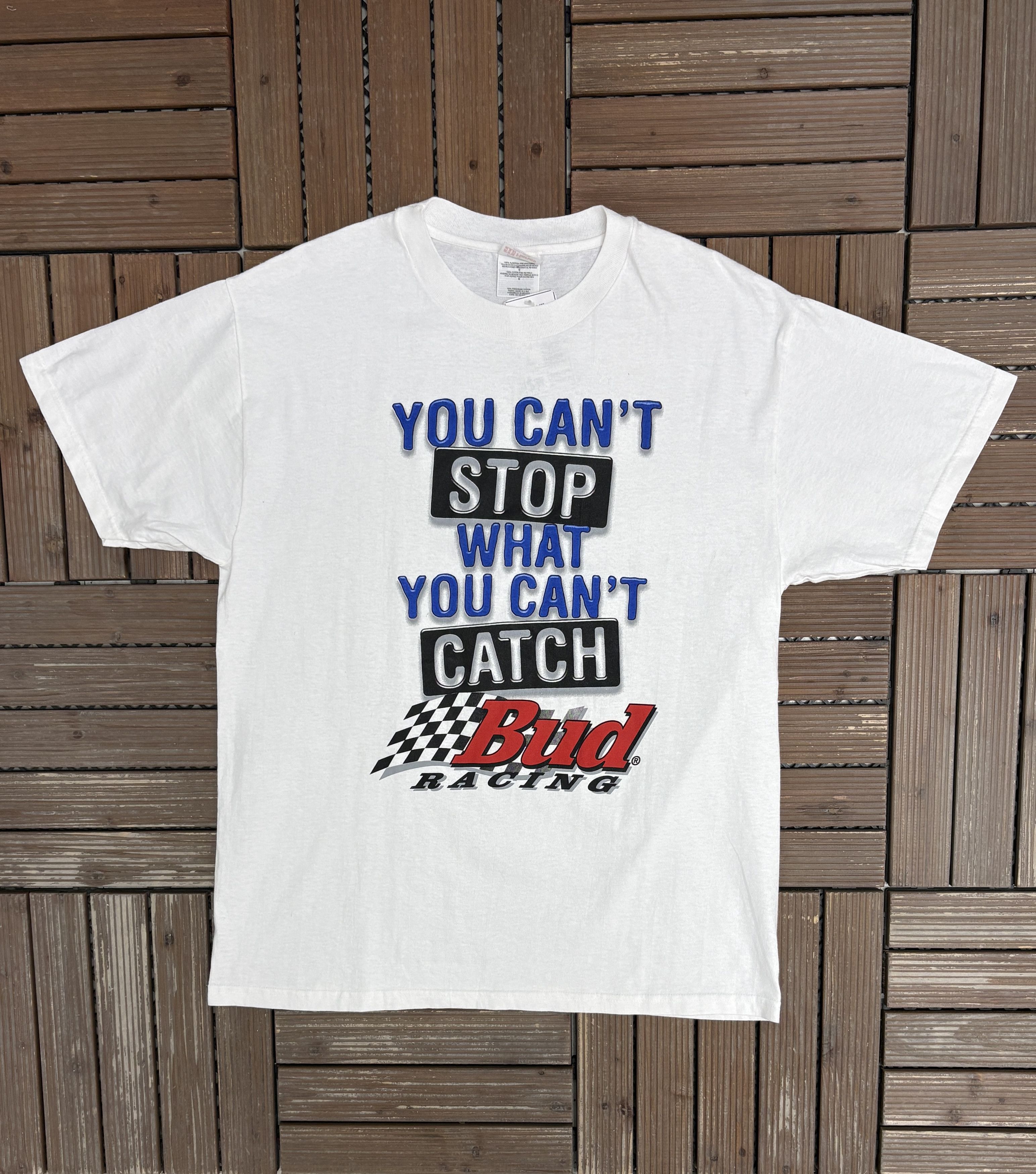 Vintage You Can't Stop What You Can't Catch Bud Racing Vintage Tee Size US L / EU 52-54 / 3 - 1 Thumbnail