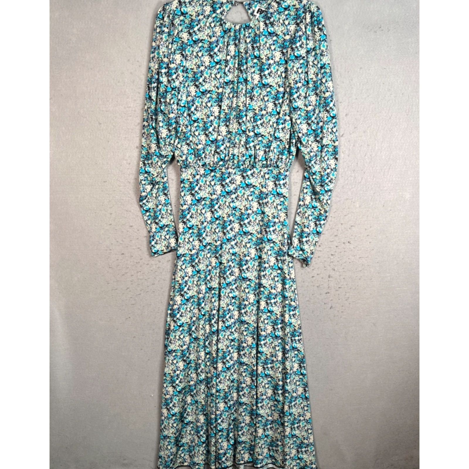 Vintage Rotate Birger Christensen Floral Midi Dress Size 8 Keyhole Detail Long Sleeves Size M / US 6-8 / IT 42-44 - 2 Thumbnail