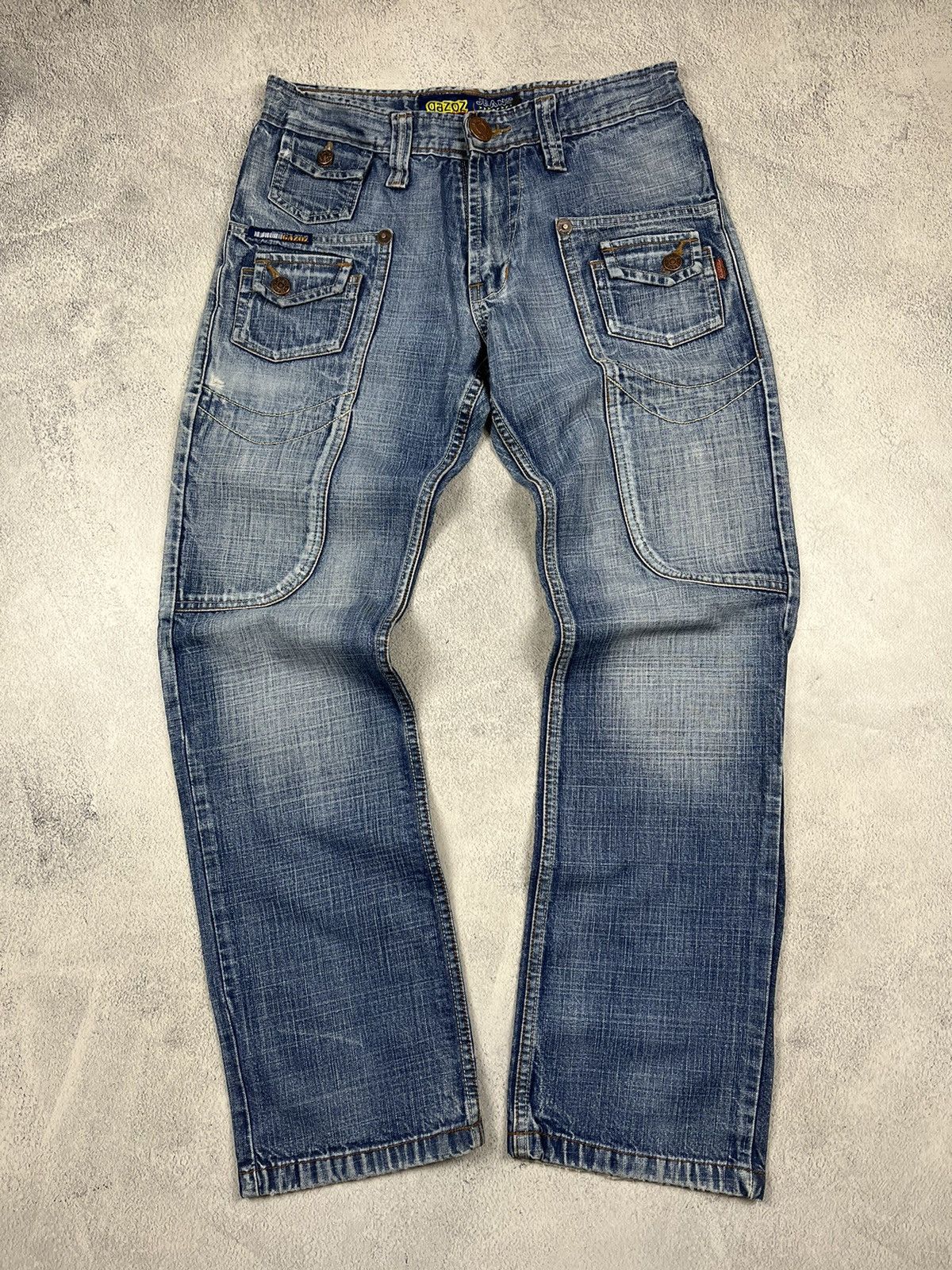 Vintage Dirty Gazoz distressed faded multipocket baggy pants