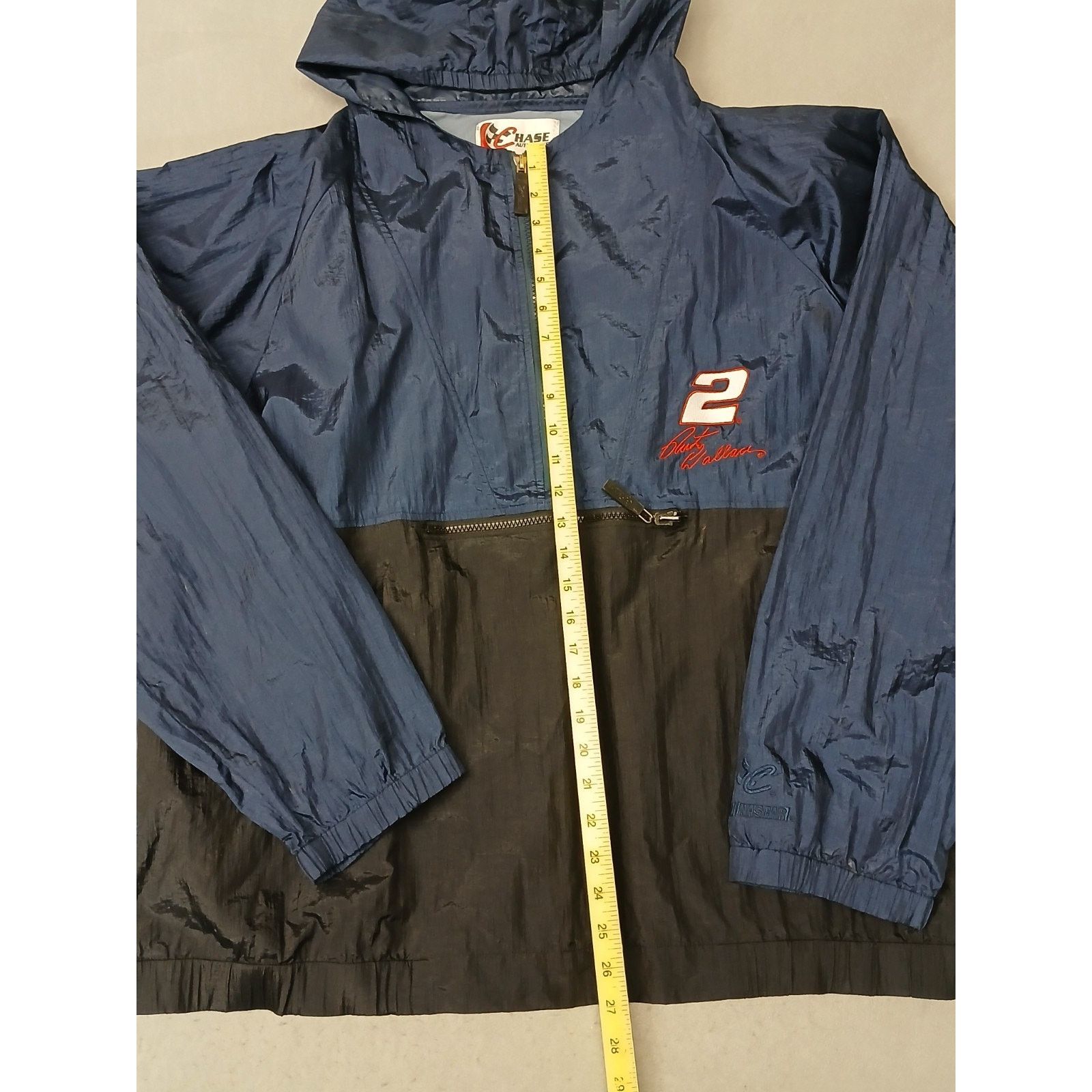 Chase Authentics Chase (2XL) Vintage NASCAR #2 R. Wallace Windbreaker Jacket Size US XXL / EU 58 / 5 - 2 Thumbnail