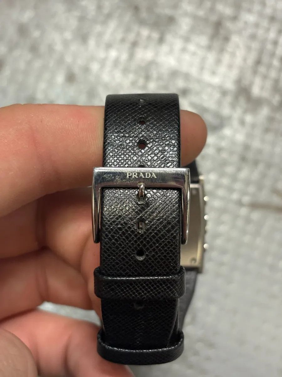 Designer × Prada × Vintage Prada LG LBA Black Chrono Avant-Garde Watch Size ONE SIZE - 4 Thumbnail