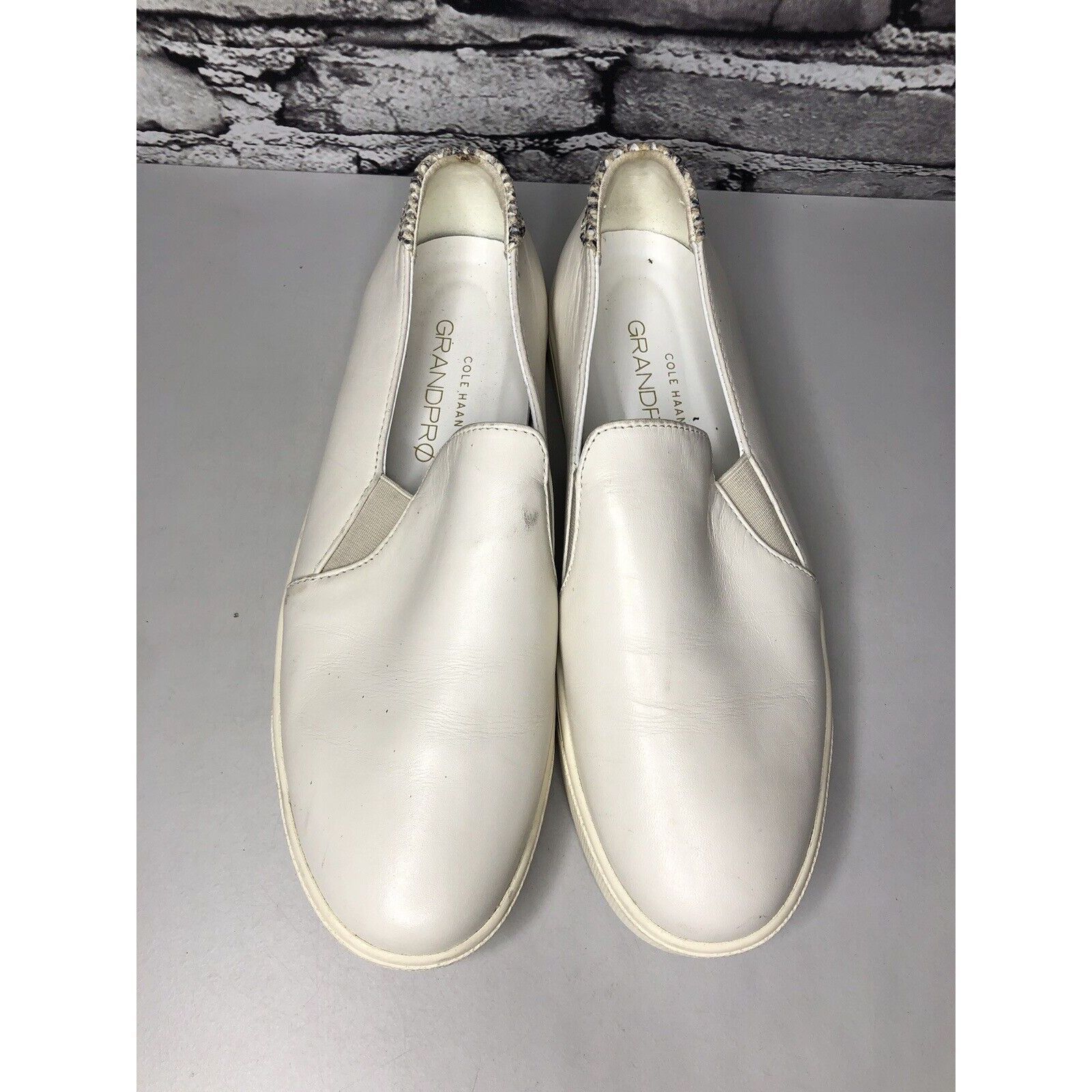 Cole Haan Cole Haan Grand Pro White Leather Slip On Casual Sneakers Sh Size US 9 / IT 39 - 11 Thumbnail