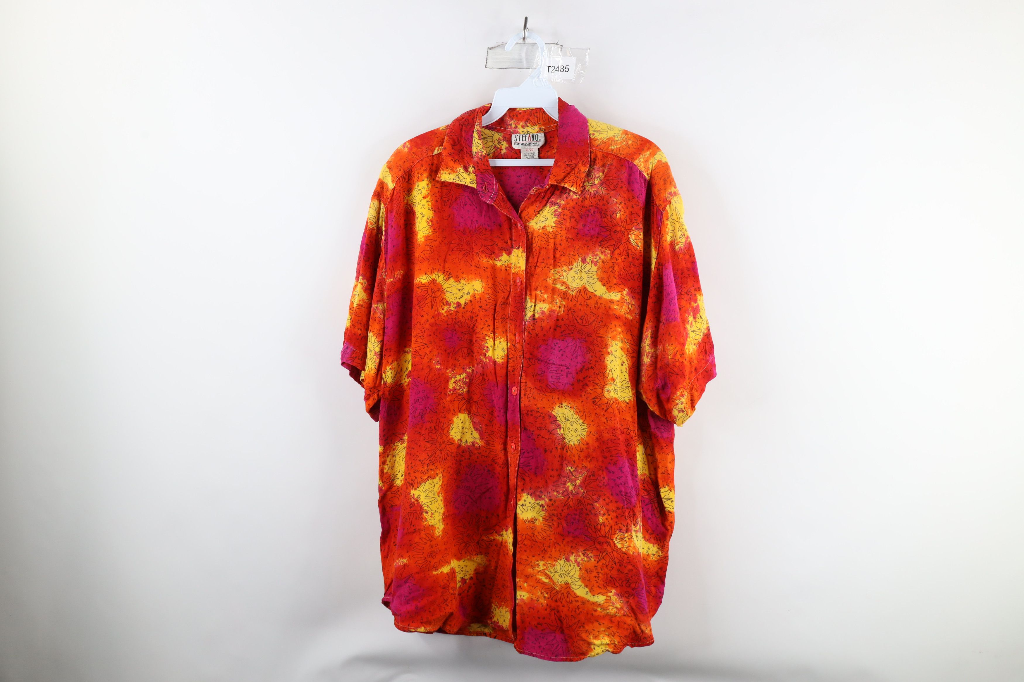 Vintage Vintage 90s Streetwear Sun All Over Print Button Shirt Size XXL / US 16-18 / IT 52-54 - 1 Thumbnail