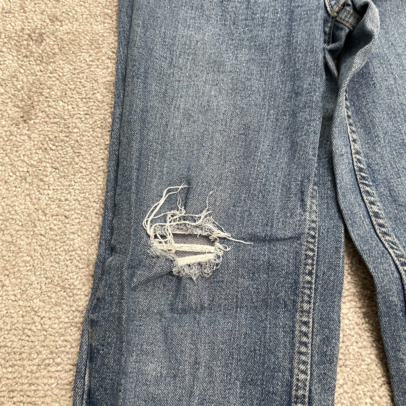 Calvin Klein Calvin Klein Jeans Women High Rise Slim Skinny Denim 28x27 Blue 4/27 Distressed 5-Pocket USA City Vintage No Size 27" / US 4 / IT 40 - 7 Thumbnail