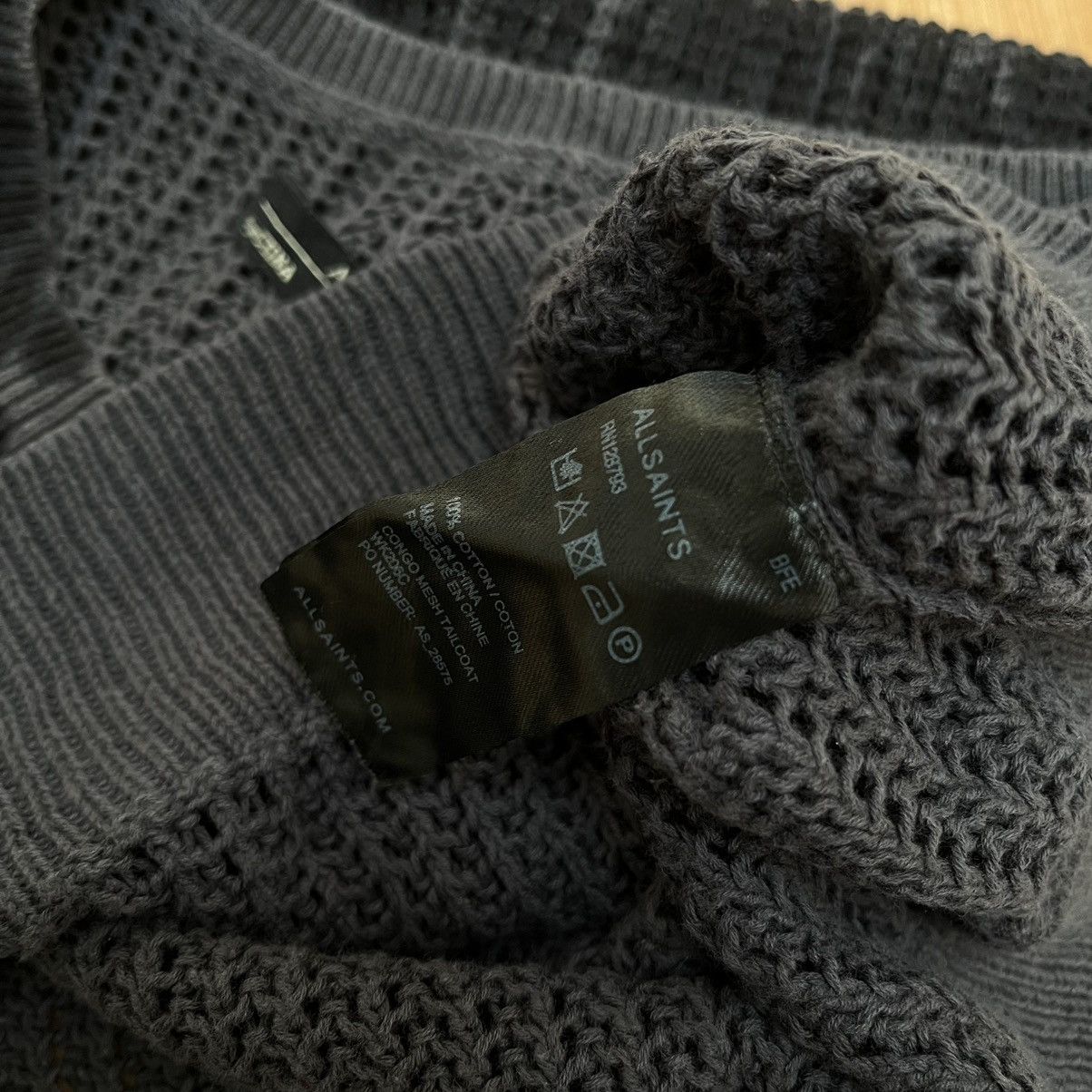 Allsaints × If Six Was Nine × Japanese Brand Mesh Knitwear Vest Crochet Allsaints Avant Garde Size US M / EU 48-50 / 2 - 7 Thumbnail