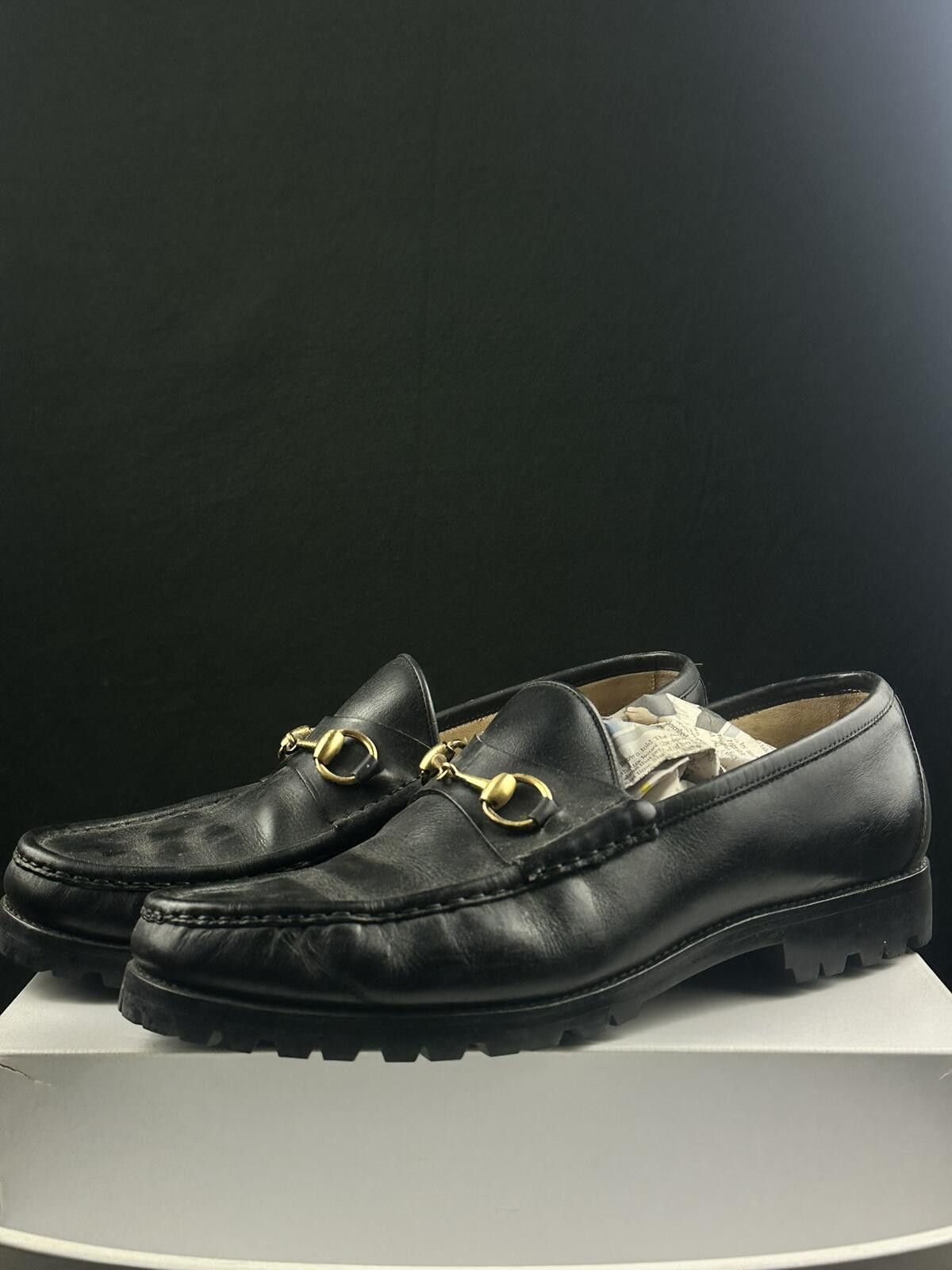 Gucci Authentic Gucci Black Leather Horsebit Loafers - Size 11.5 Size US 11.5 / EU 44-45 - 1 Thumbnail
